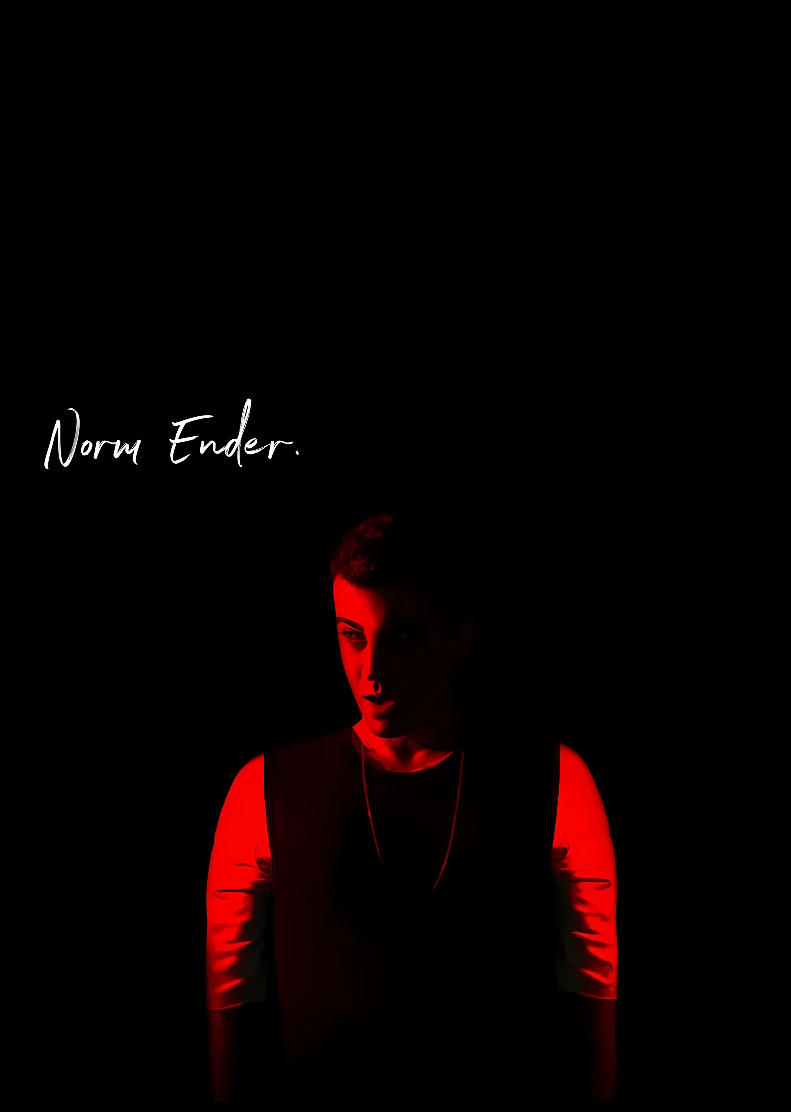 Norm Ender - Kırmızı Gölge metal tablo