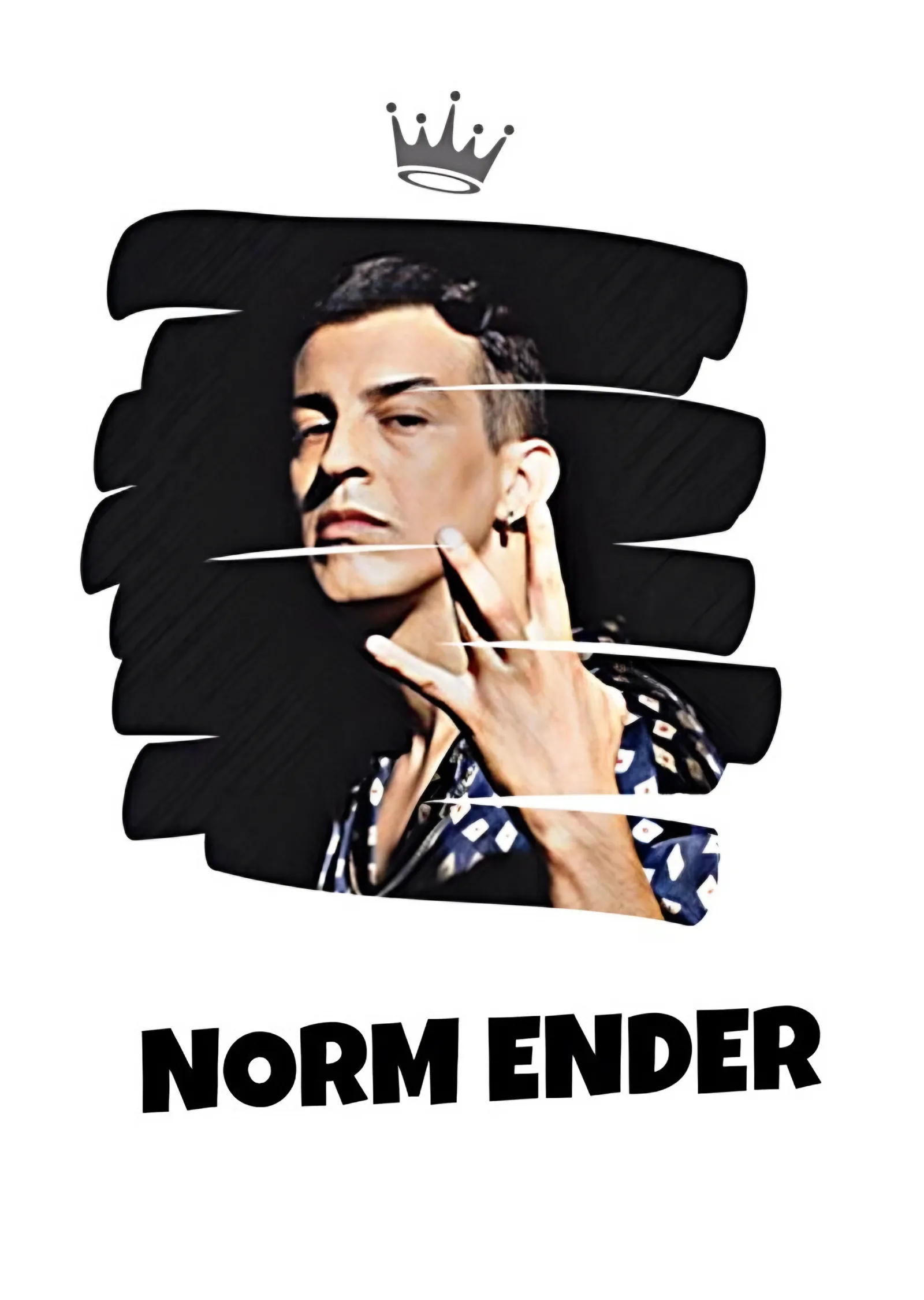 Norm Ender - Taçlı Portre metal tablo