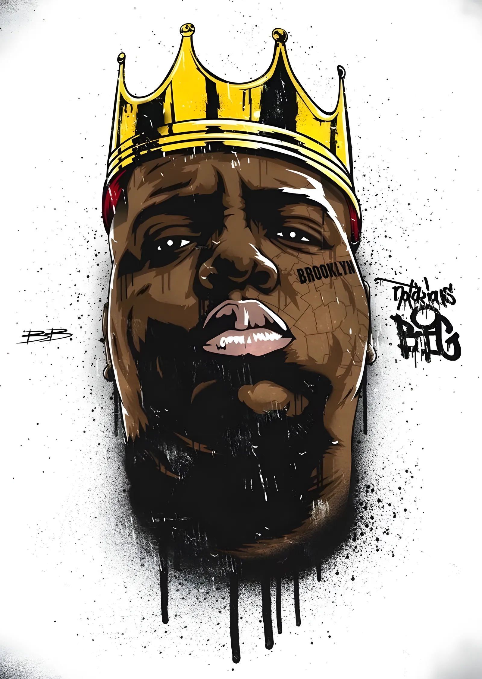Notorious B.I.G.: Damlayan Taç metal tablo
