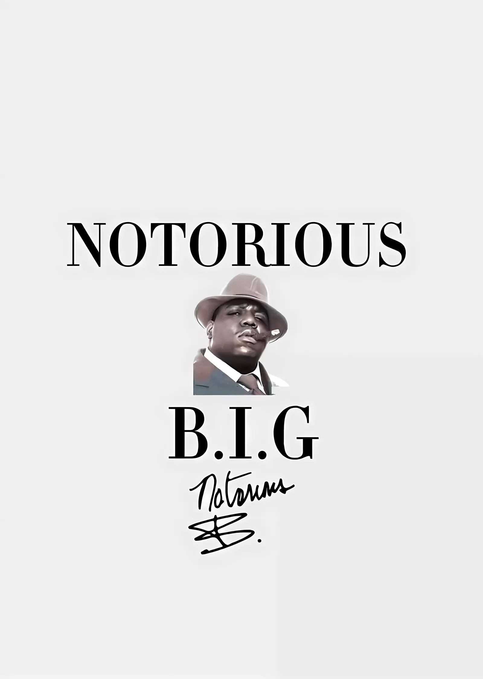 Notorious B.I.G.: İmzalı Minimal Afiş metal tablo