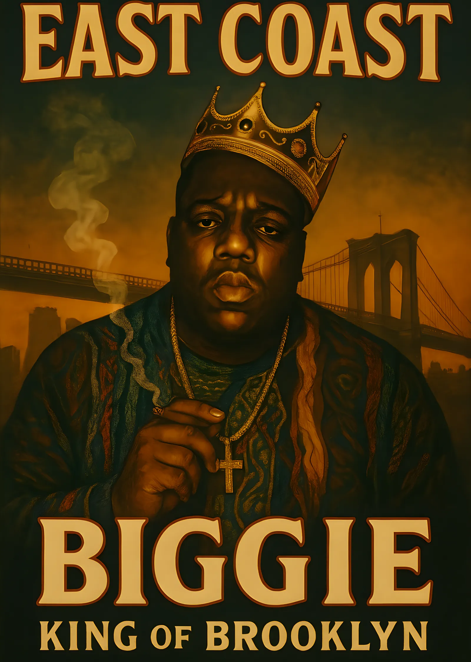Notorious B.I.G.: King of Brooklyn metal tablo