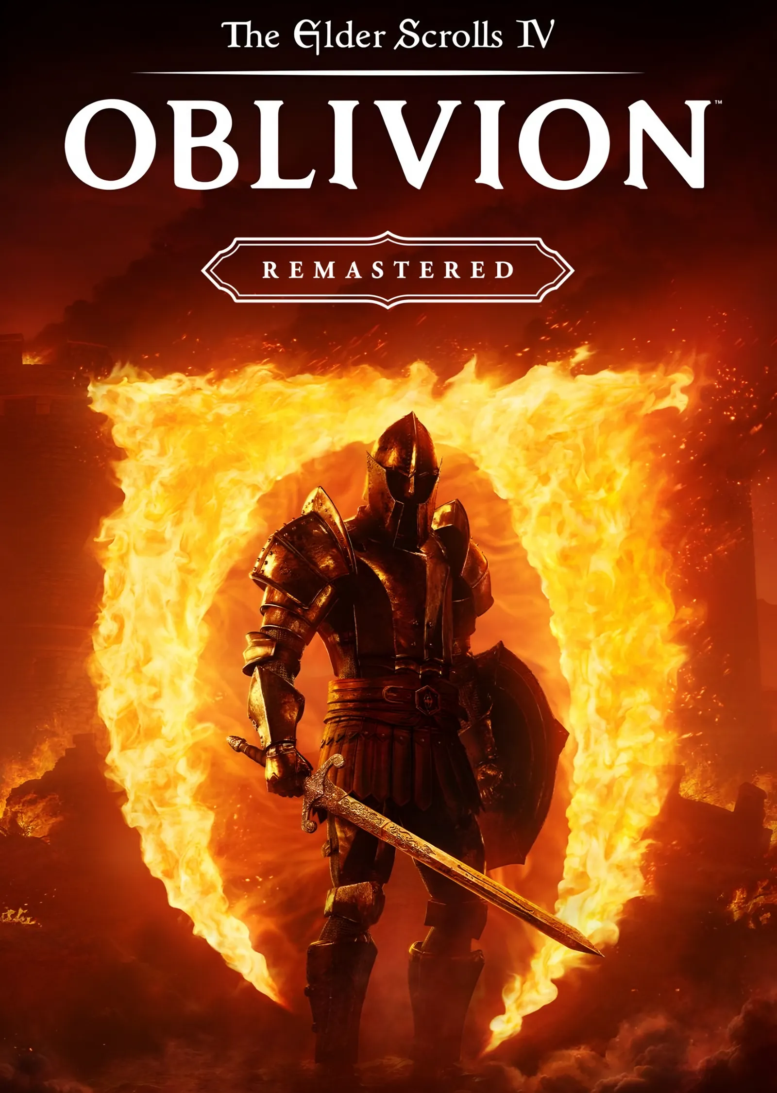 Oblivion Remastered Alev Kapısı metal tablo