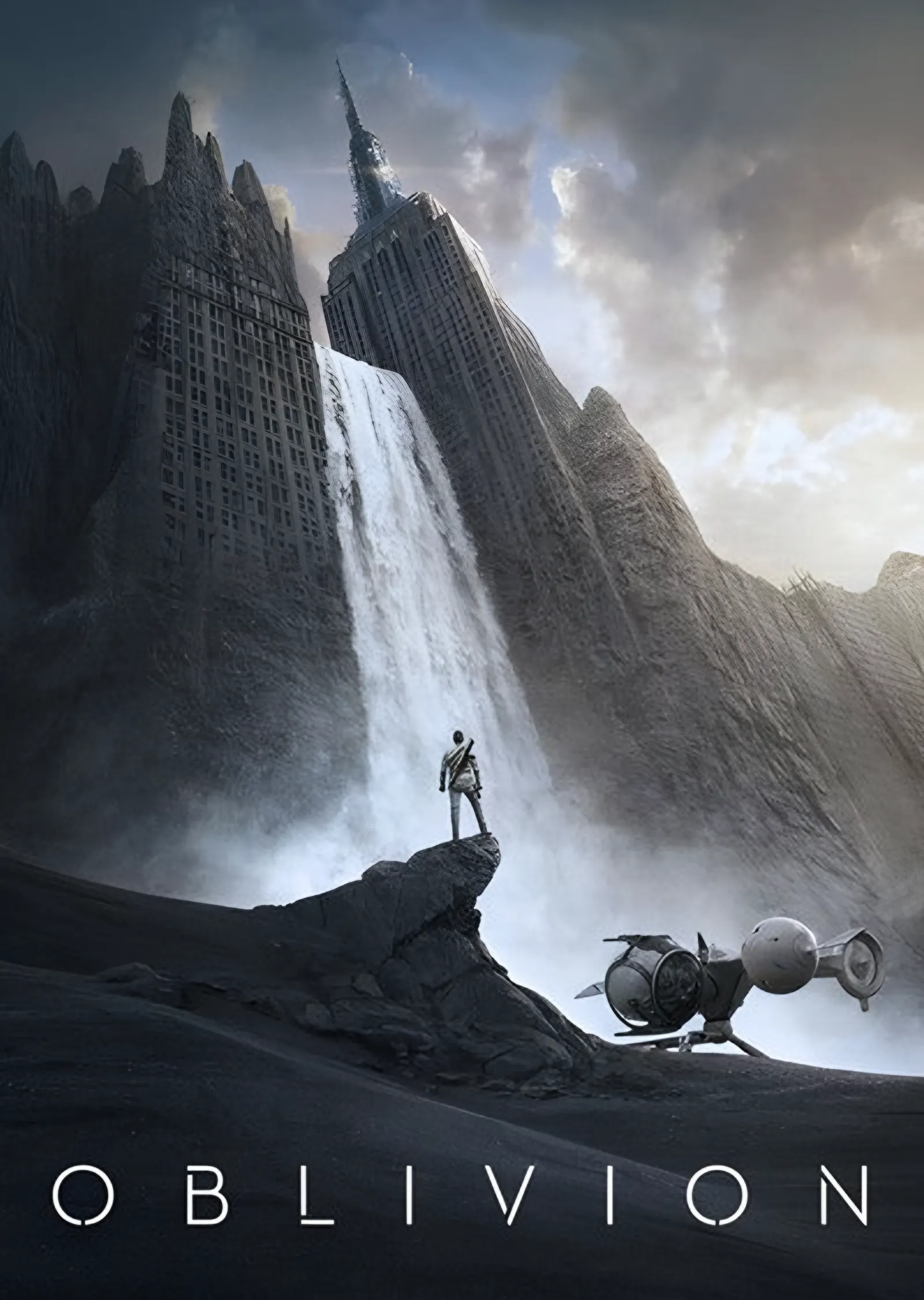 Oblivion: Şelale Kenarında Uçuş Aracı metal tablo