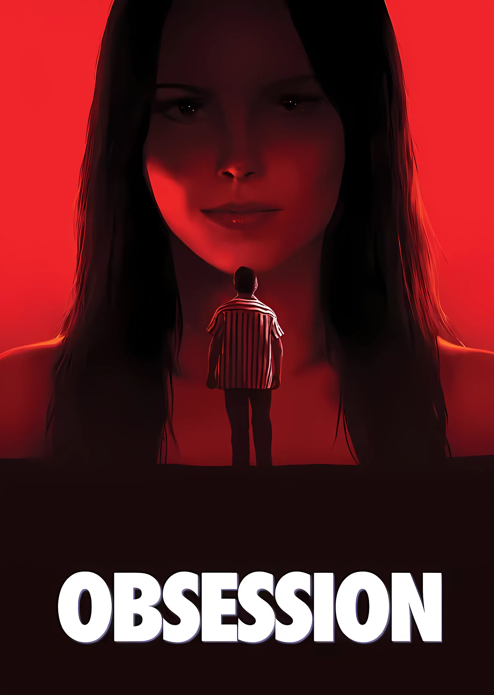 Obsession: Kızıl Işıkta Takıntılı Bakış metal tablo