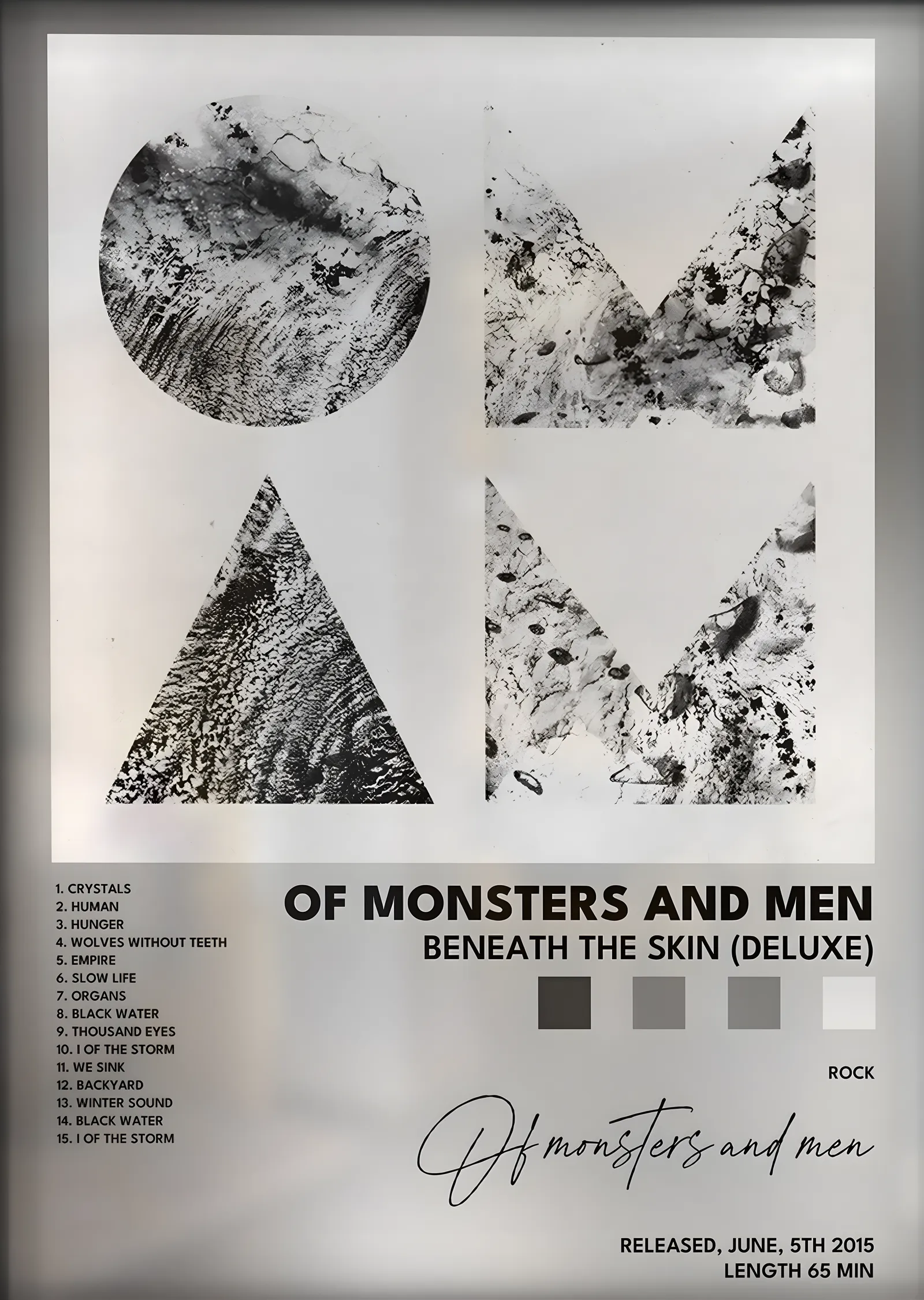 Of Monsters and Men: Beneath the Skin metal tablo