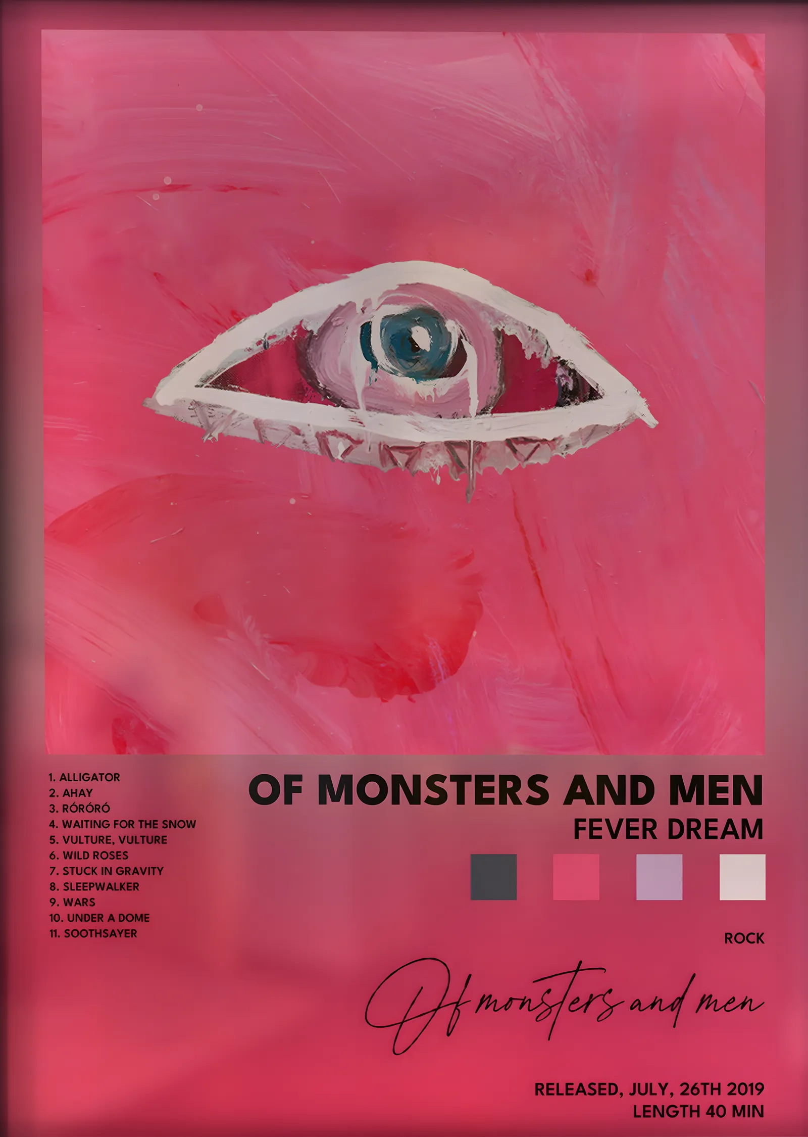 Of Monsters and Men: Fever Dream metal tablo