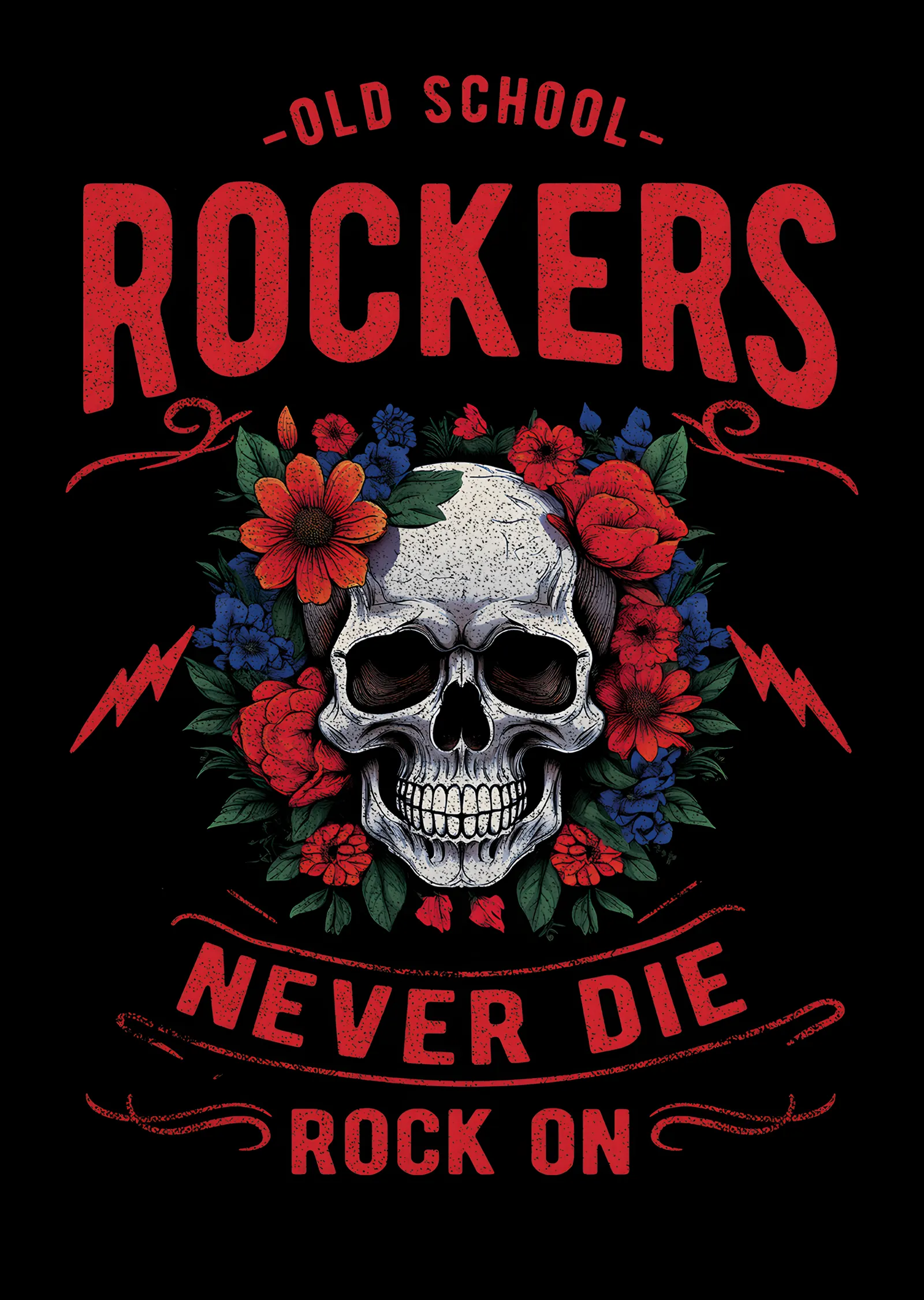 Old School Rockers Never Die metal tablo