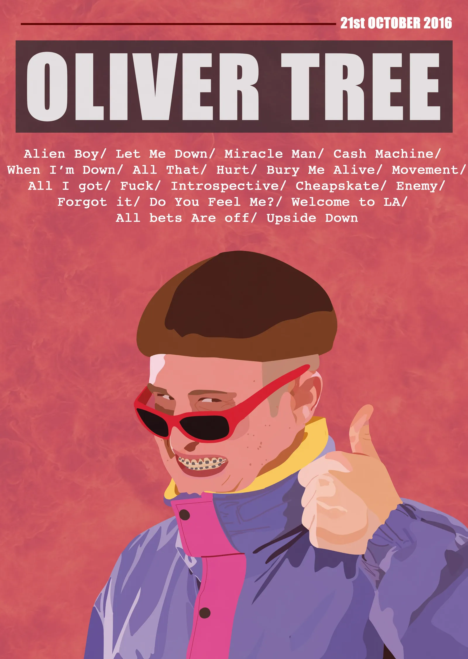 Oliver Tree - Konser Afişi metal tablo