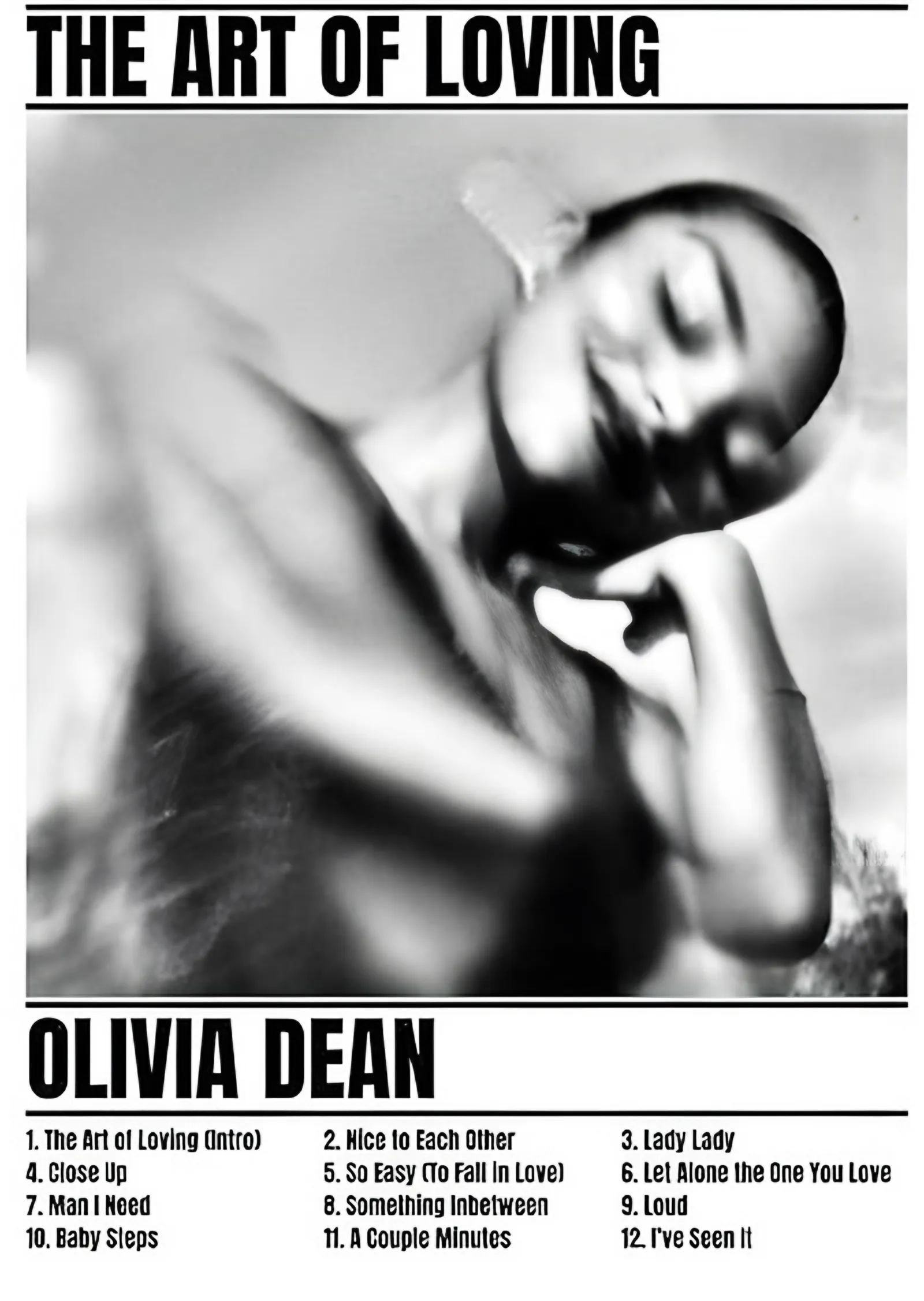 Olivia Dean - The Art of Loving Beyaz Düzen metal tablo