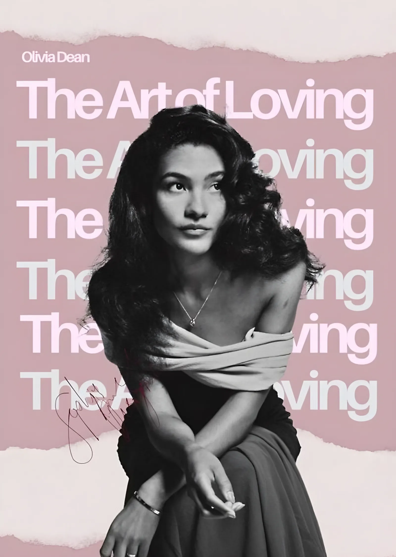Olivia Dean - The Art of Loving Pembe metal tablo