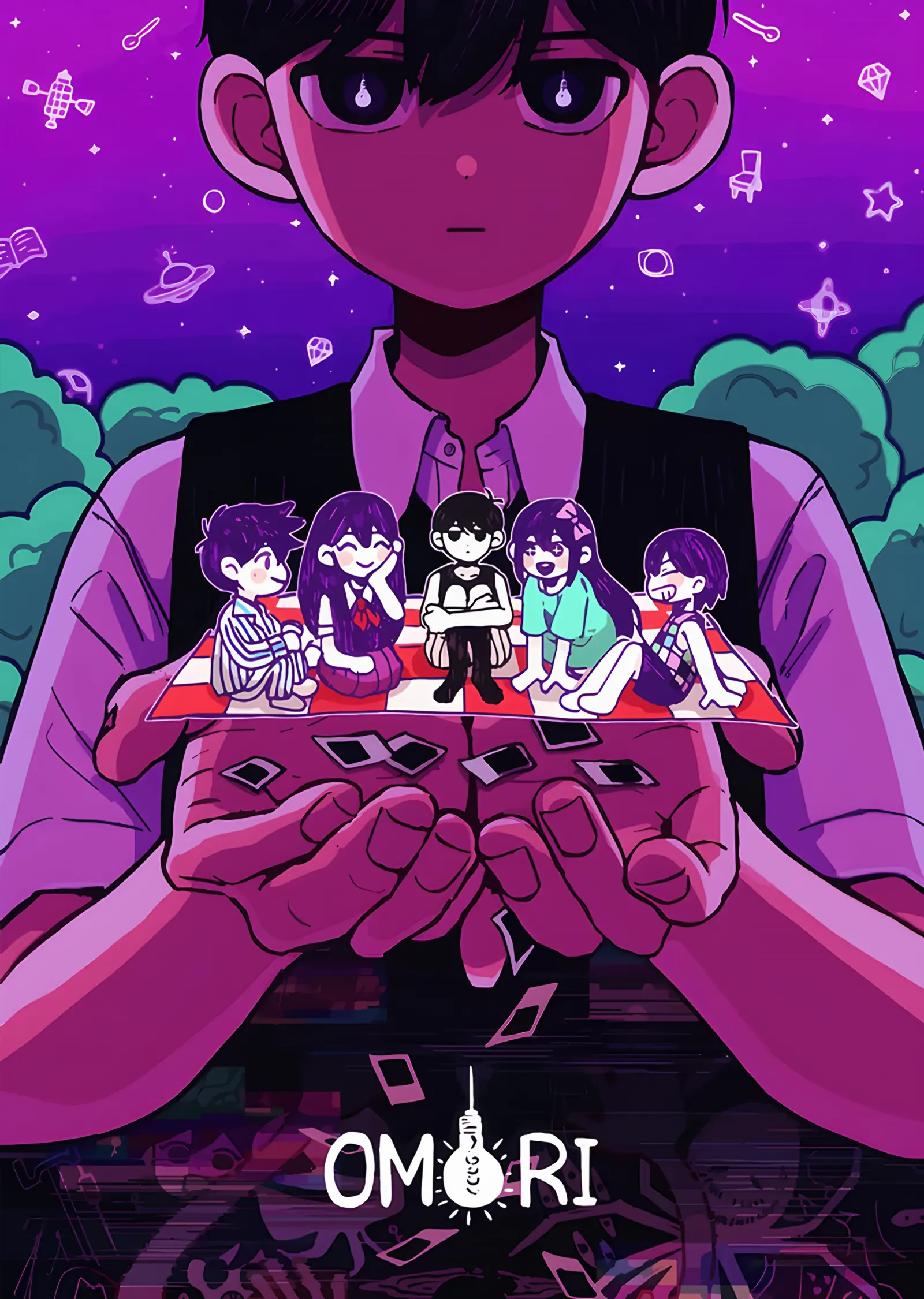 Omori: Avuçtaki Minik Arkadaşlar metal tablo