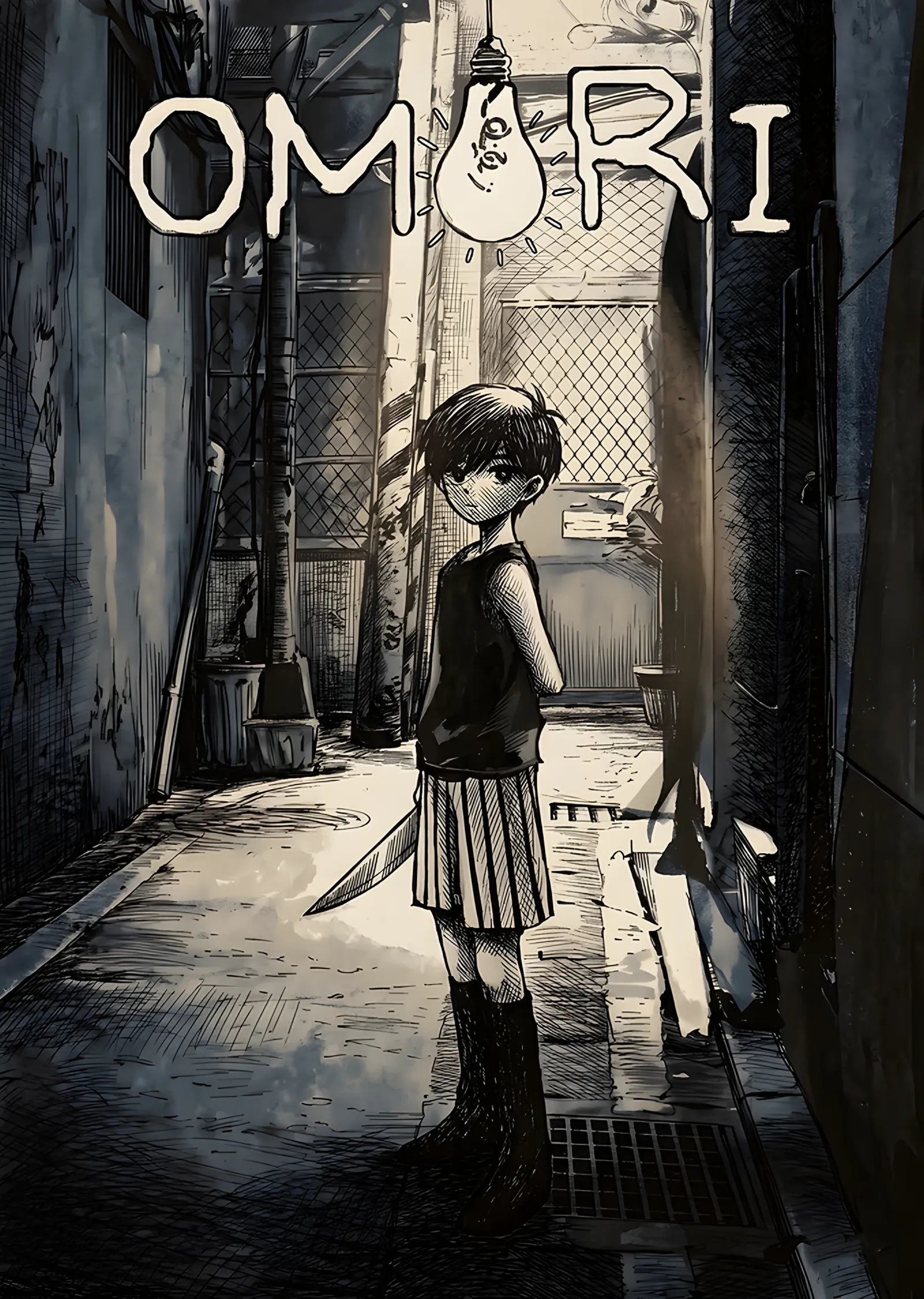 Omori: Dar Sokakta Okullu Kız metal tablo