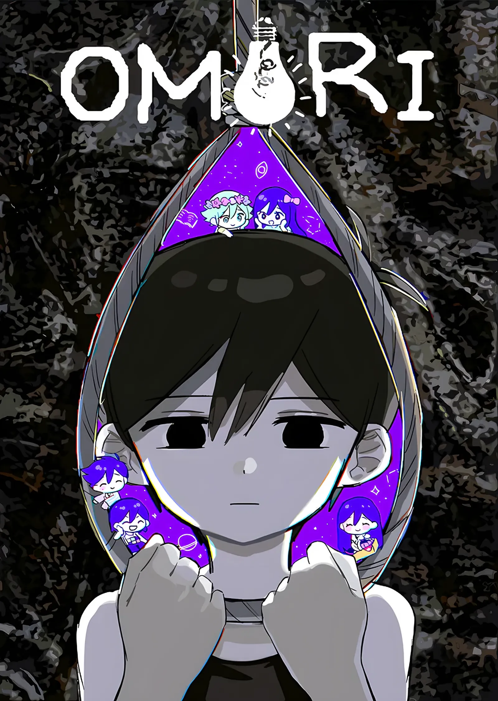 Omori: Mor Kapüşon İçinde Portre metal tablo