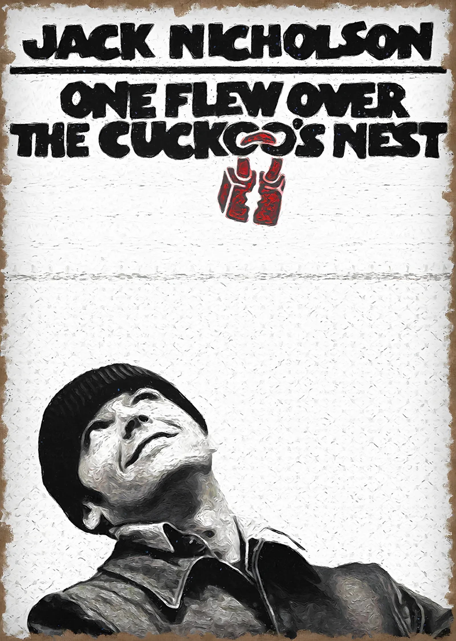 One Flew Over the Cuckoo's Nest: Bereli Yüz metal tablo