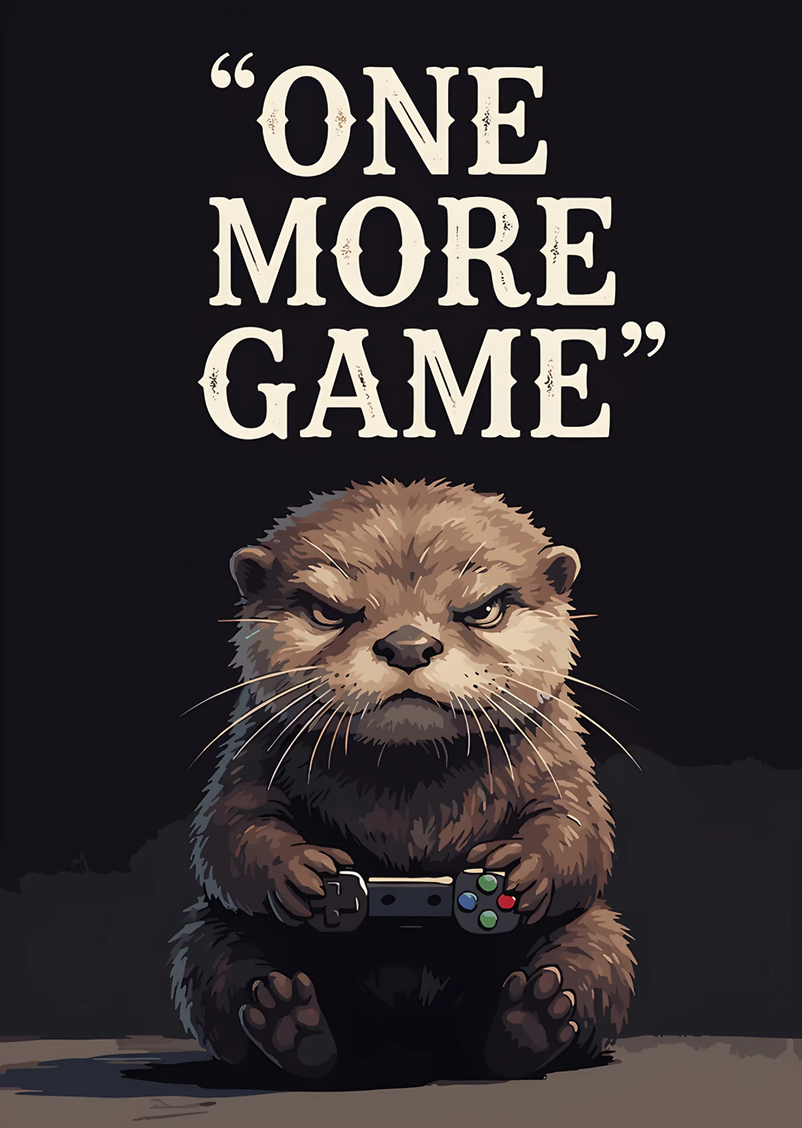One More Game: Kumandalı Su Samuru metal tablo