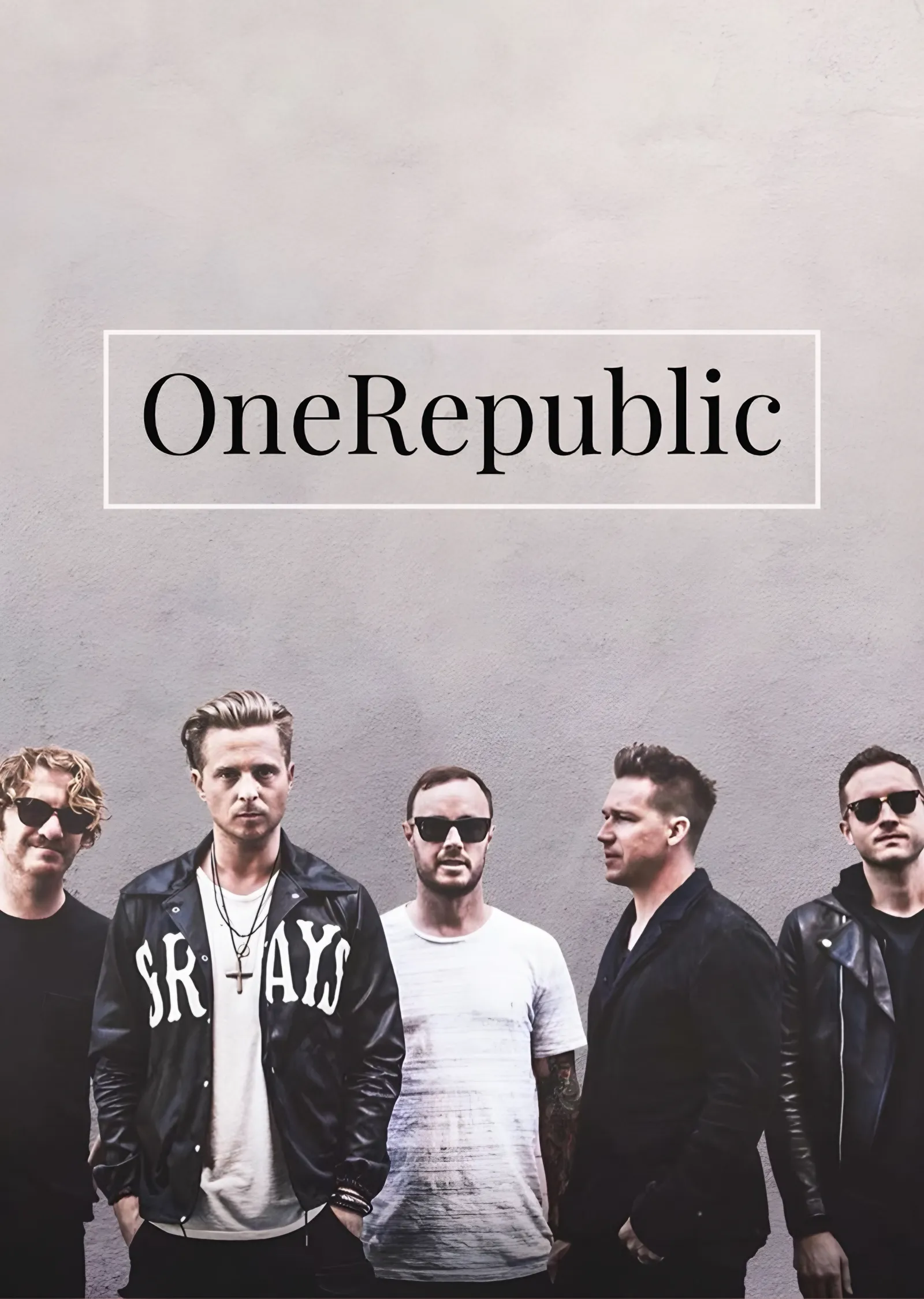 OneRepublic - Çerçeveli Grup Karesi metal tablo