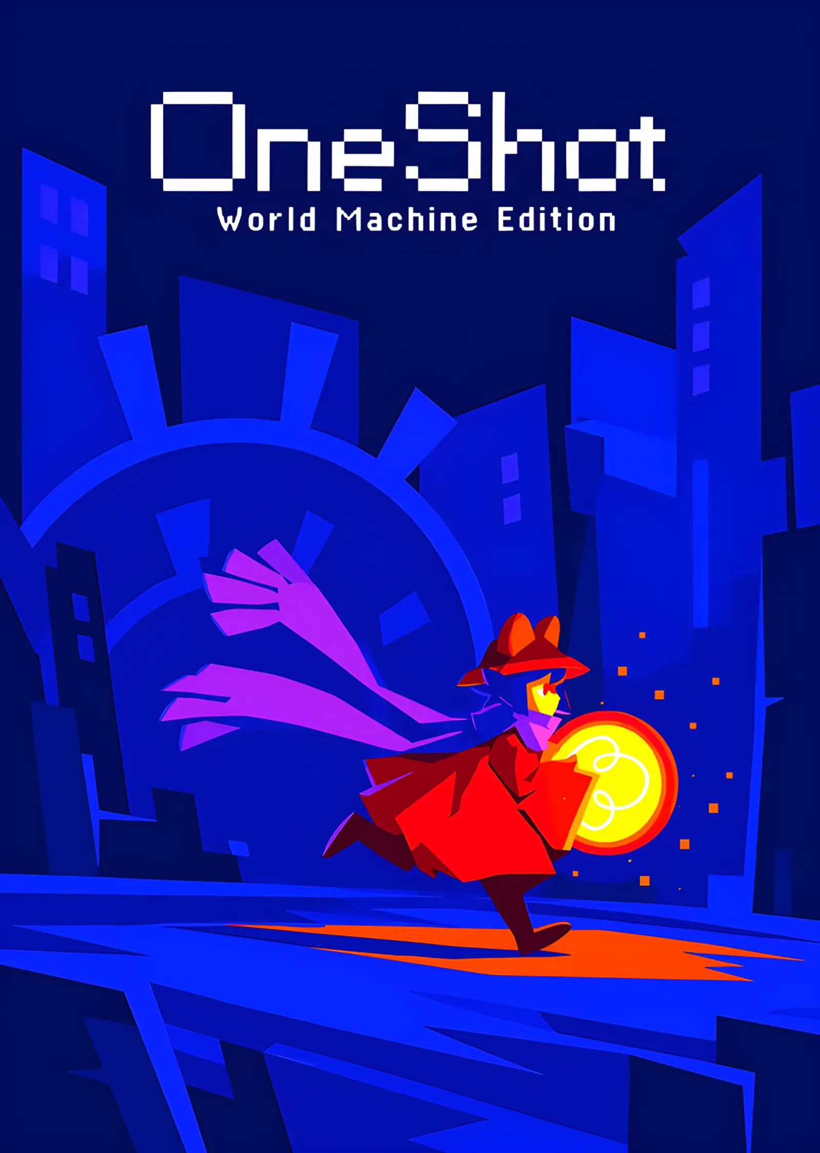 OneShot World Machine Edition: Mavi Şehirde Niko metal tablo