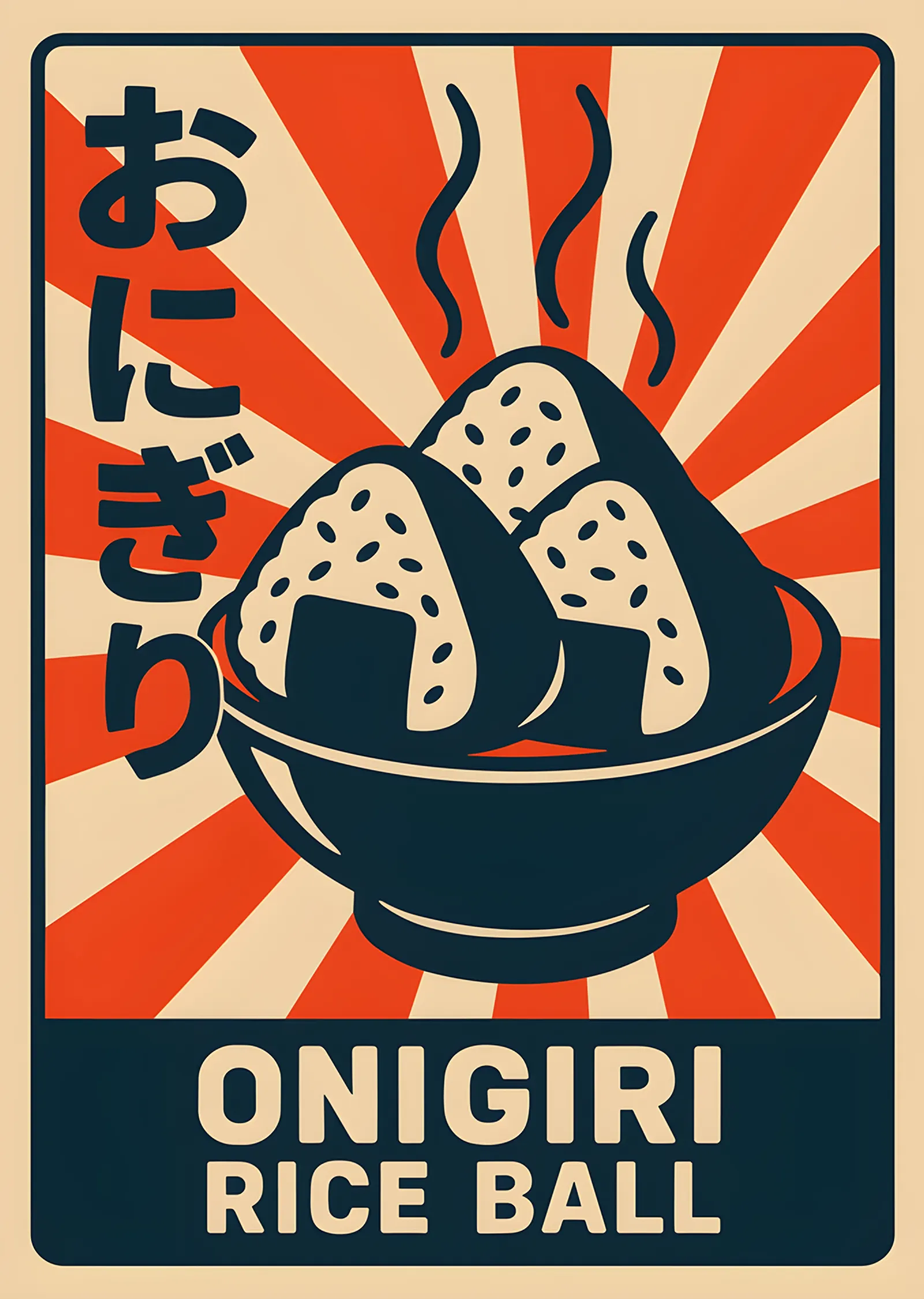 Onigiri: Yükselen Güneşte Pirinç Topları metal tablo