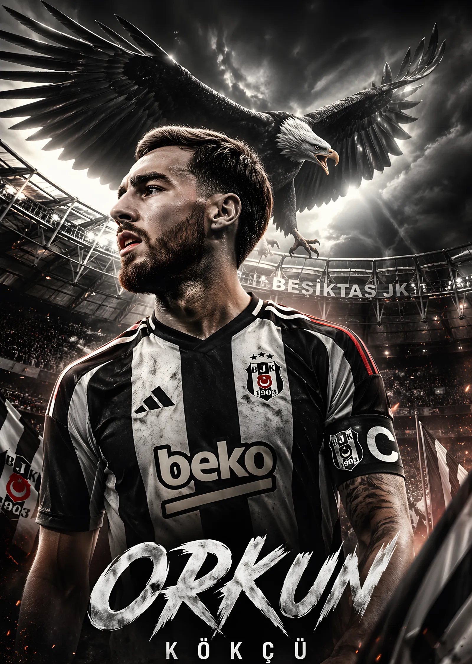 Orkun Kökçü: Kartal Kanatlarının Önünde metal tablo