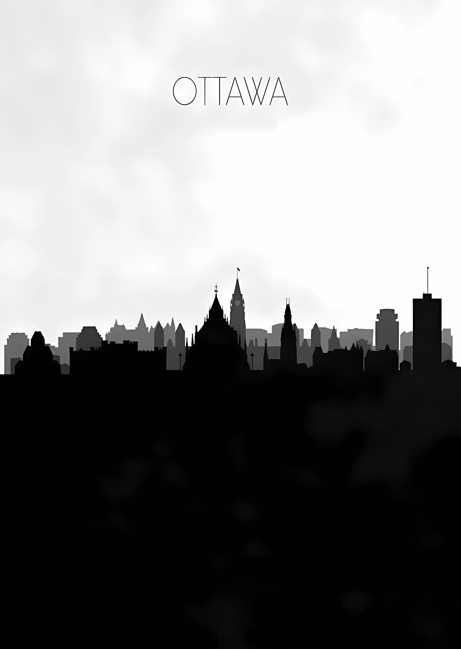 Ottawa Silueti metal tablo