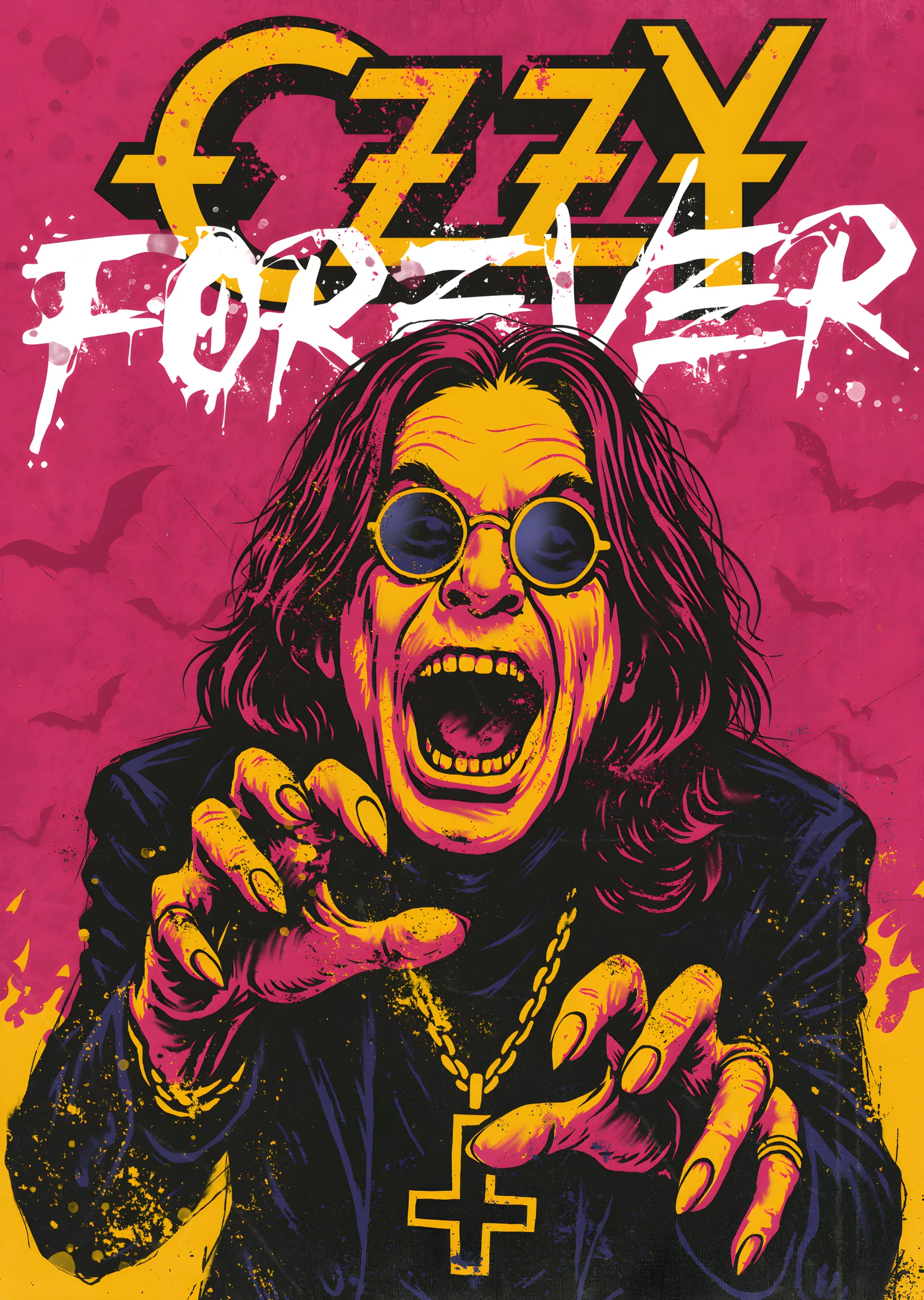 Ozzy Osbourne: Forever metal tablo
