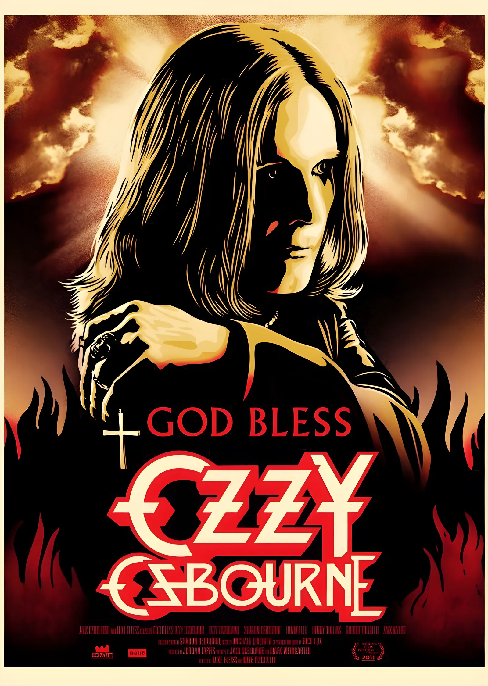 Ozzy Osbourne: God Bless metal tablo