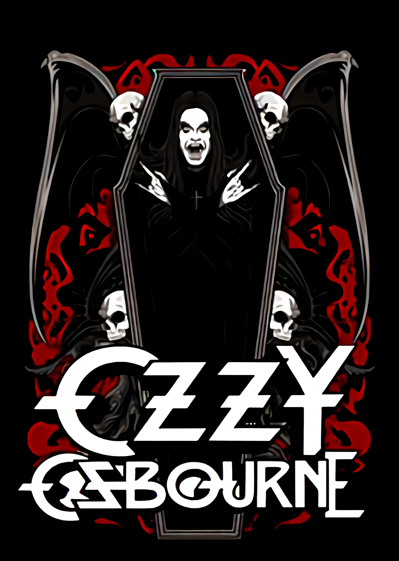 Ozzy Osbourne: Tabut Amblemi metal tablo