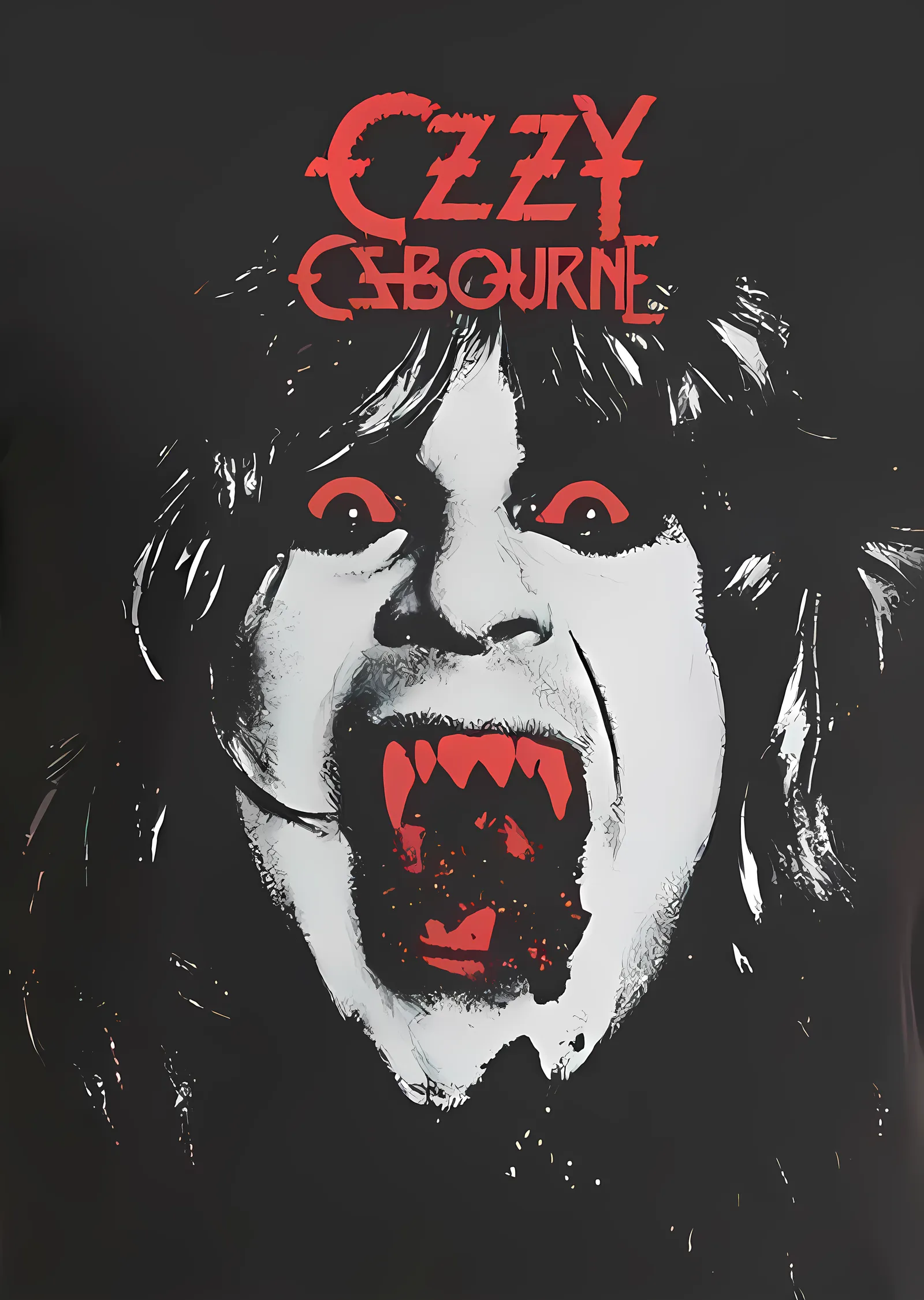 Ozzy Osbourne: Vampir Dişleri metal tablo