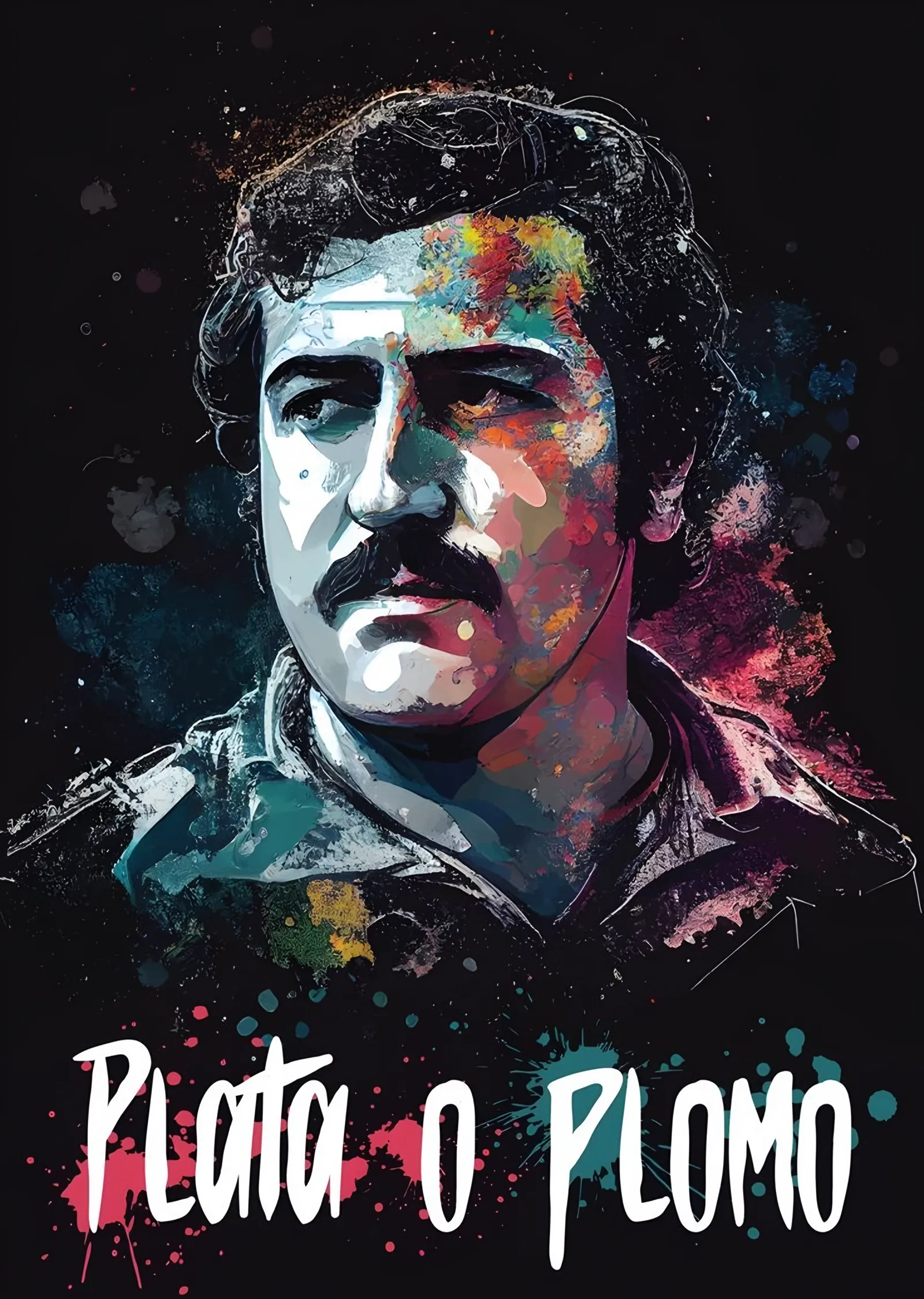 Pablo Emilio Escobar - Renk Sıçraması metal tablo