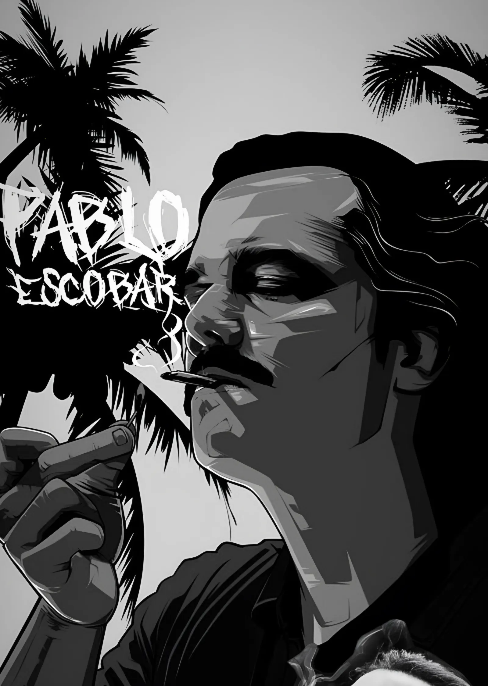 Pablo Escobar - Palmiyeler metal tablo