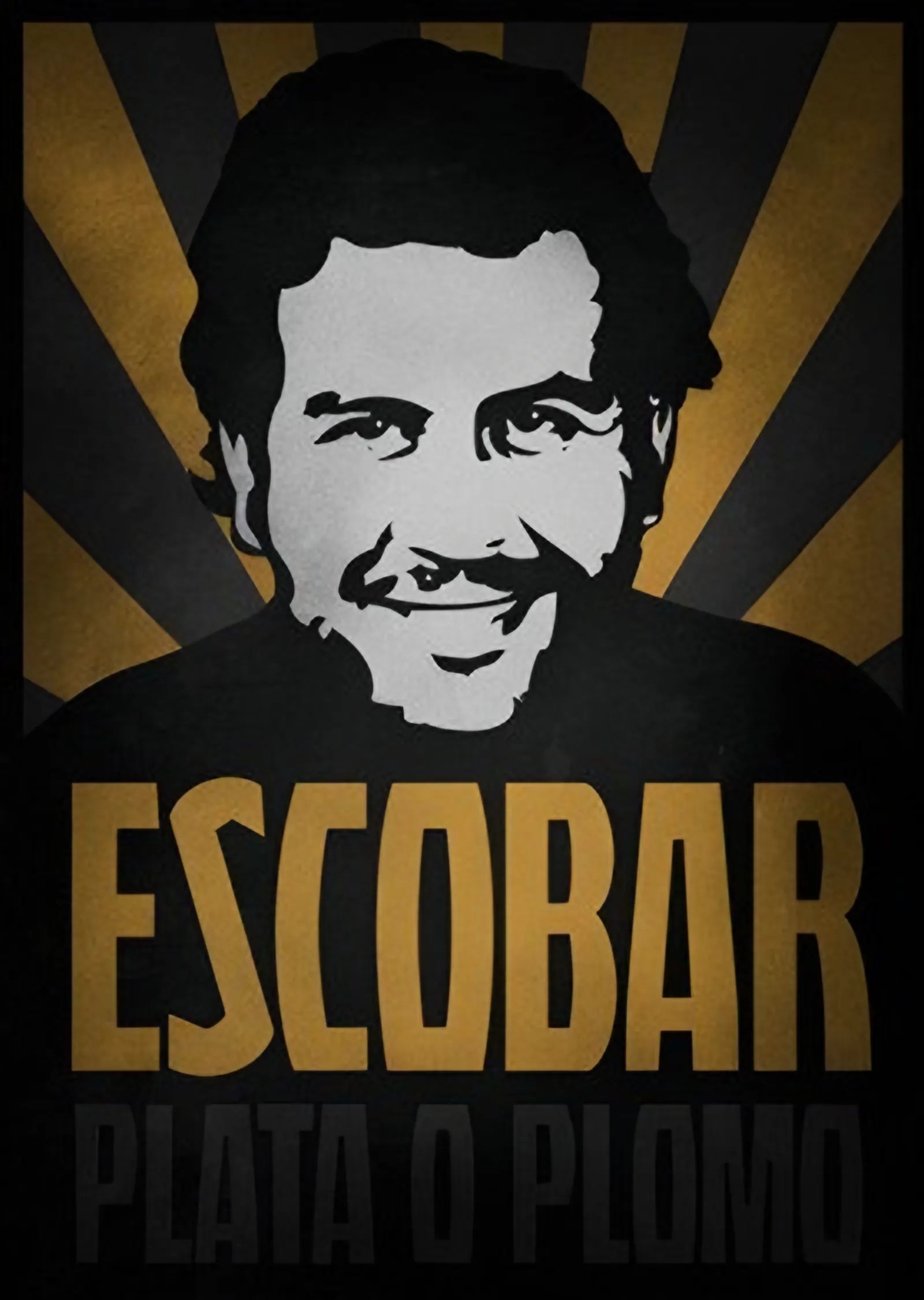 Pablo Escobar - Plata o Plomo Altın metal tablo