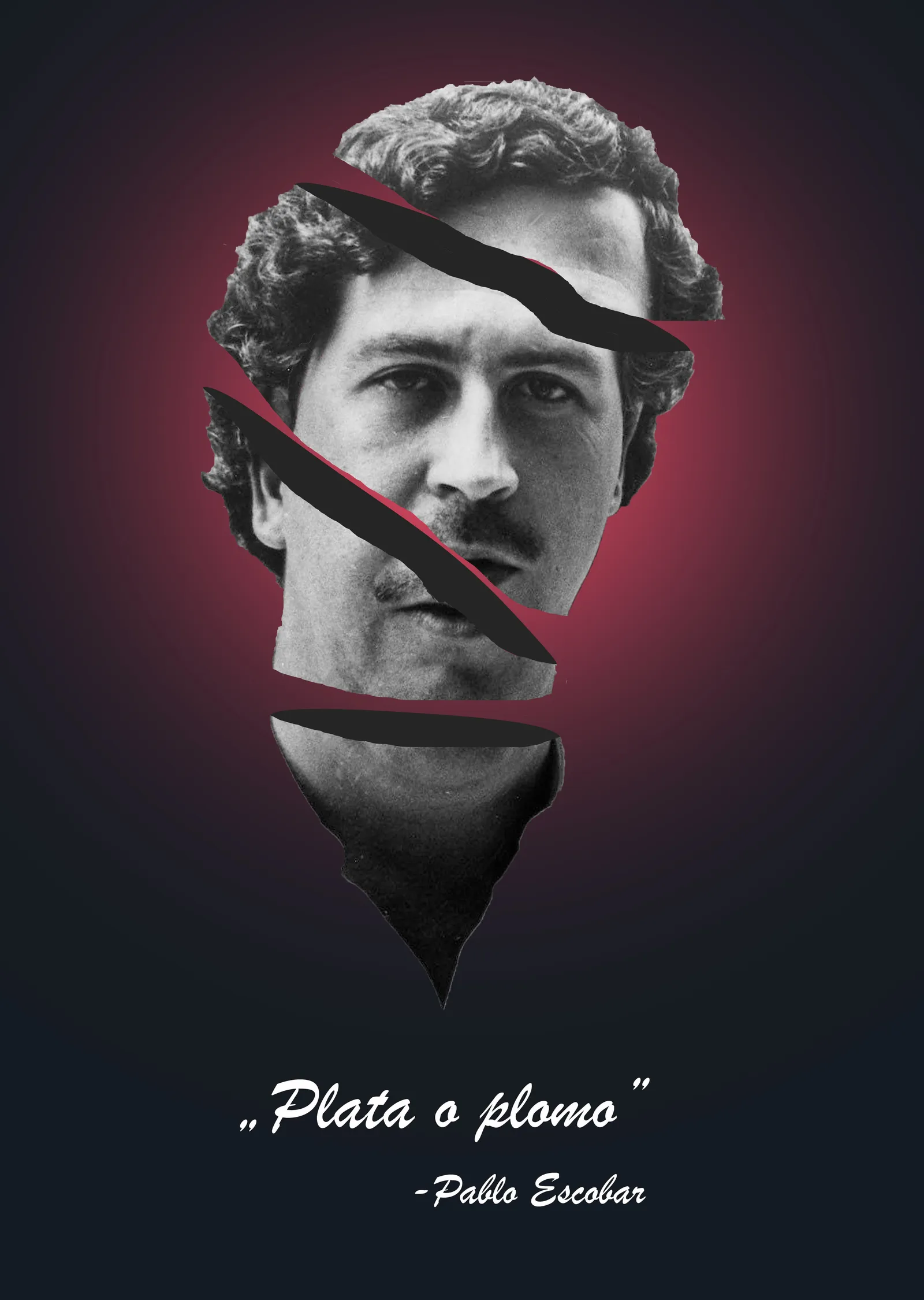 Pablo Escobar - Plata o Plomo metal tablo