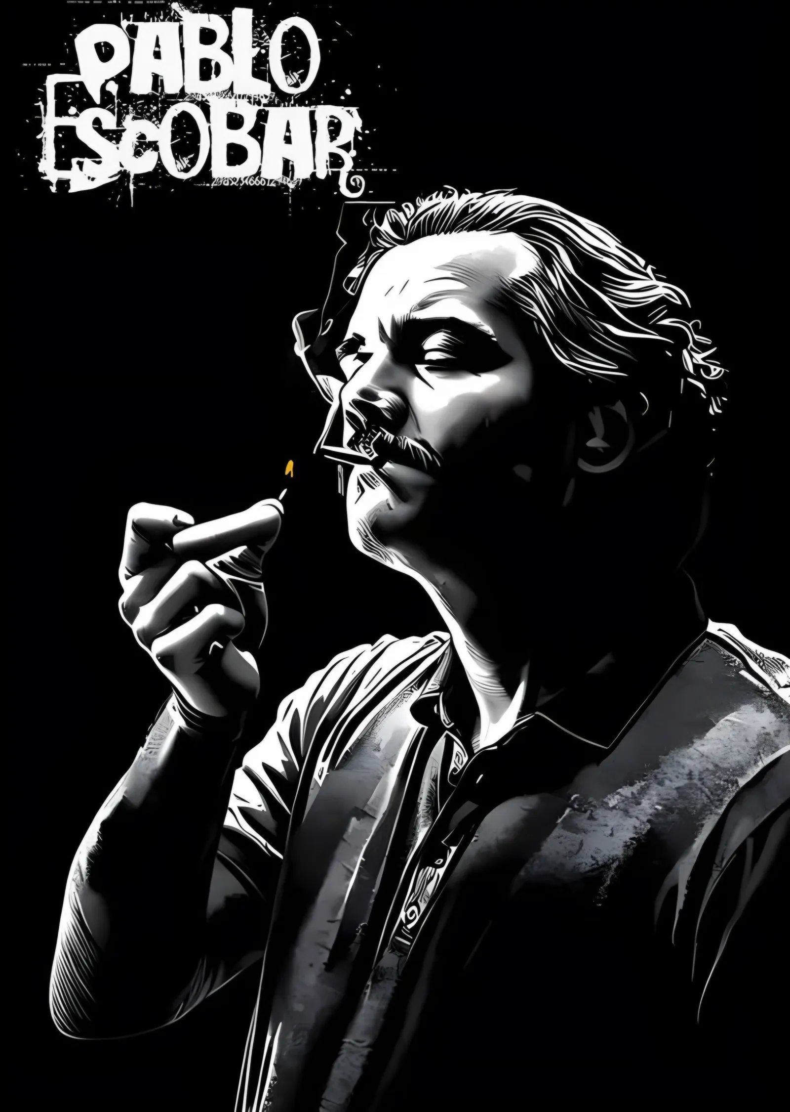 Pablo Escobar - Sigara metal tablo