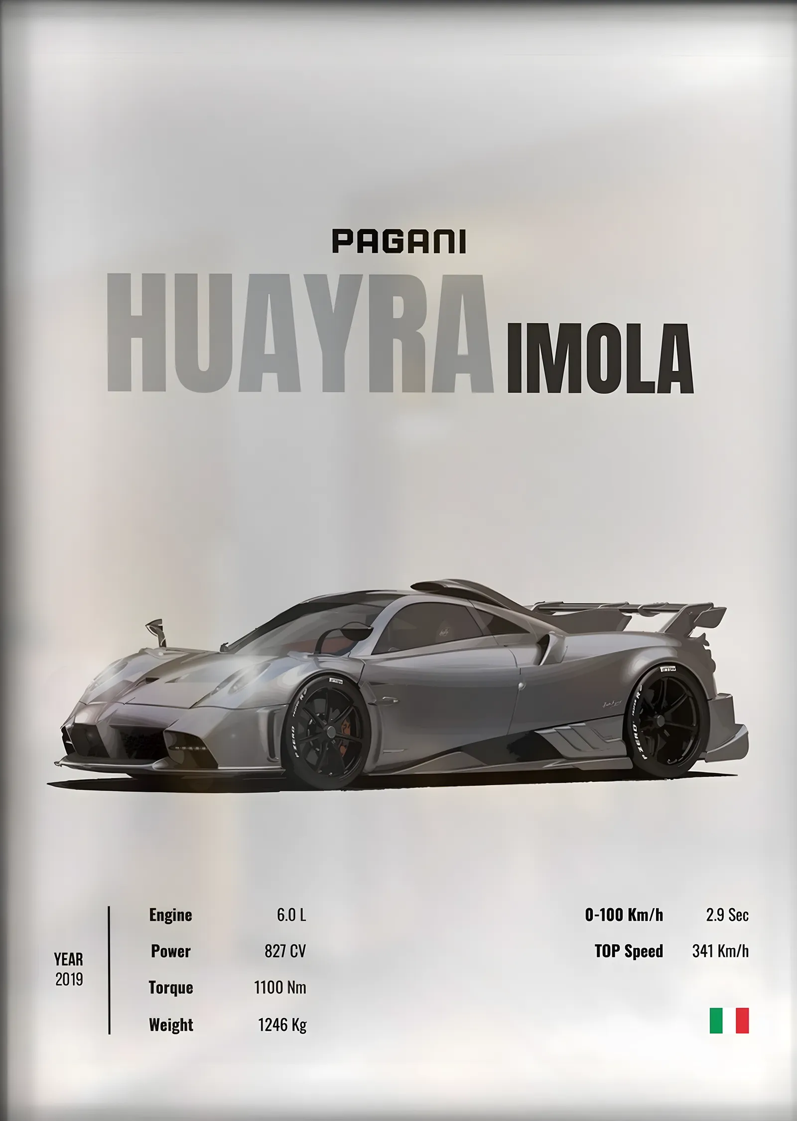 Pagani Huayra Imola metal tablo