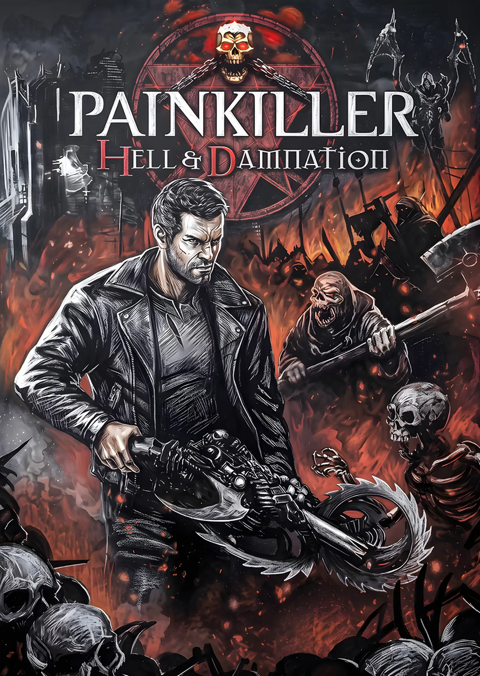 Painkiller Hell and Damnation: İskeletlerin Ortasında Avcı metal tablo