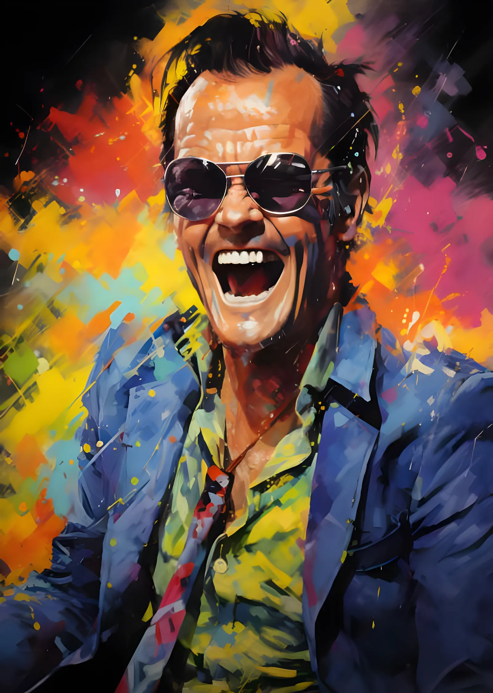 Jack Nicholson: Renkli Kahkaha Portresi metal tablo