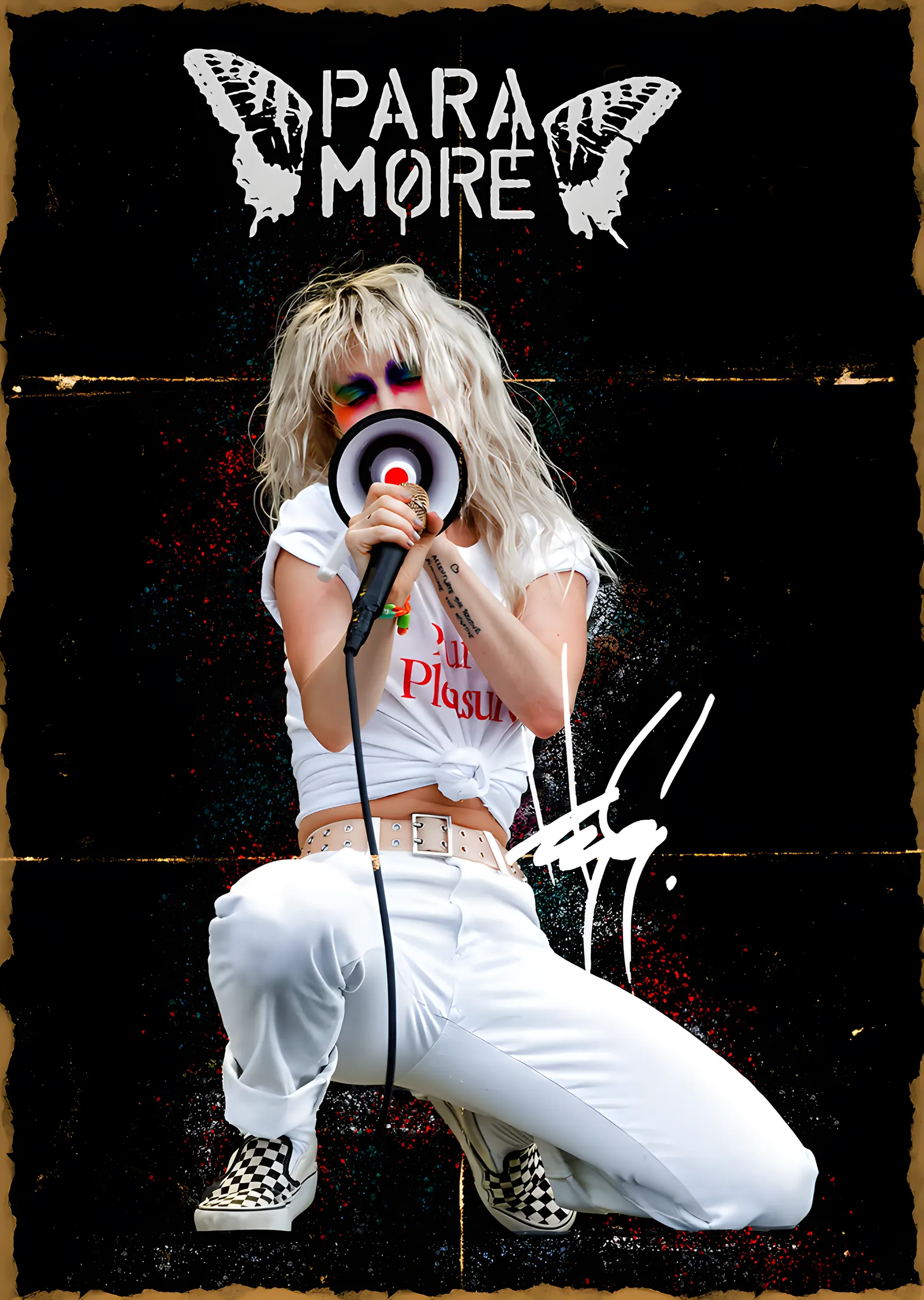 Paramore: Kelebekli Sahne Karesi metal tablo