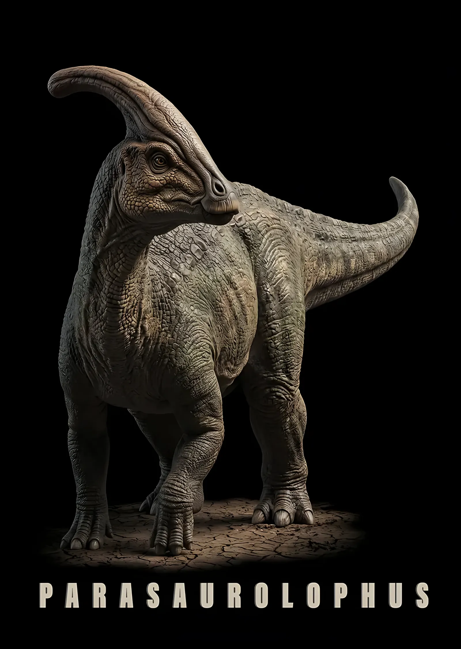 Parasaurolophus metal tablo