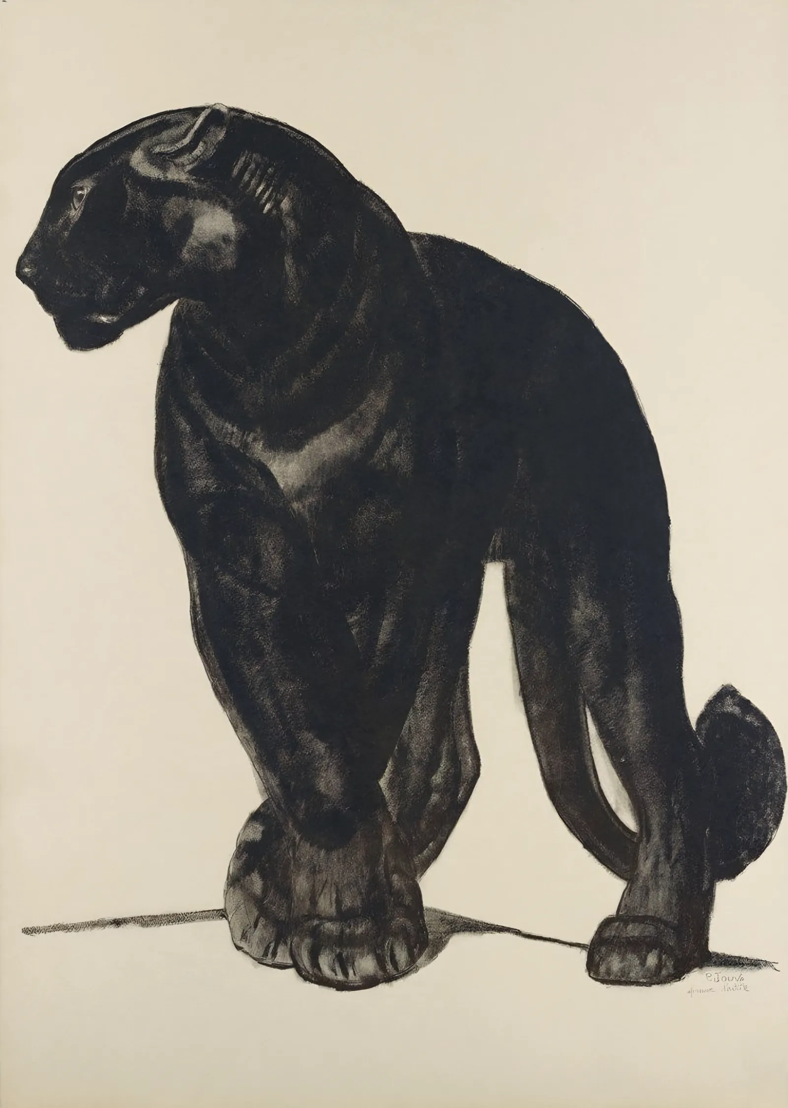 Siyah Panter - Paul Jouve metal tablo