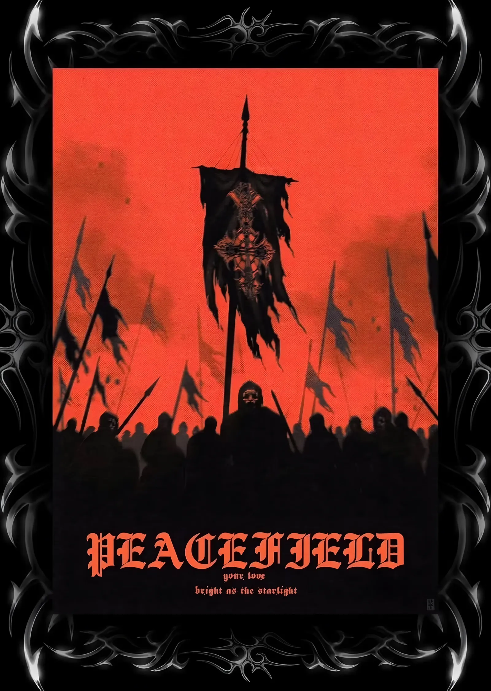 Peacefield - Kızıl Sancaklar metal tablo