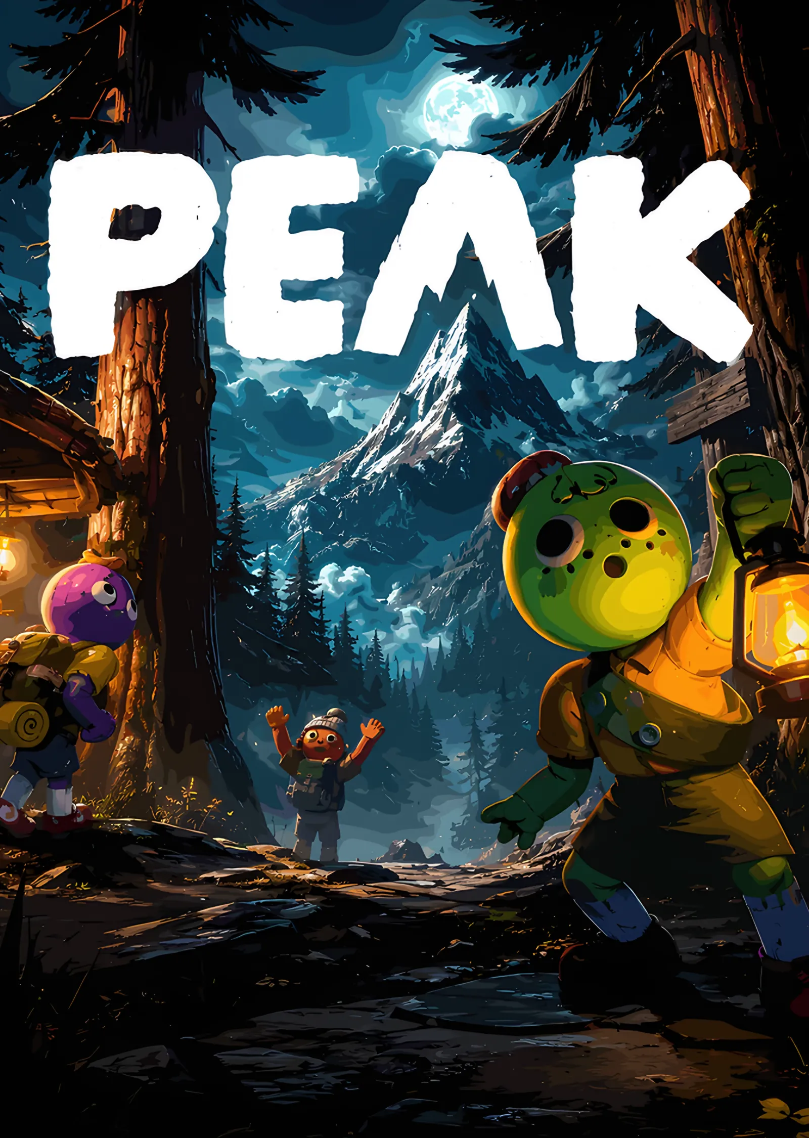 Peak: Çam Ormanında Fenerli Tırmanıcılar metal tablo
