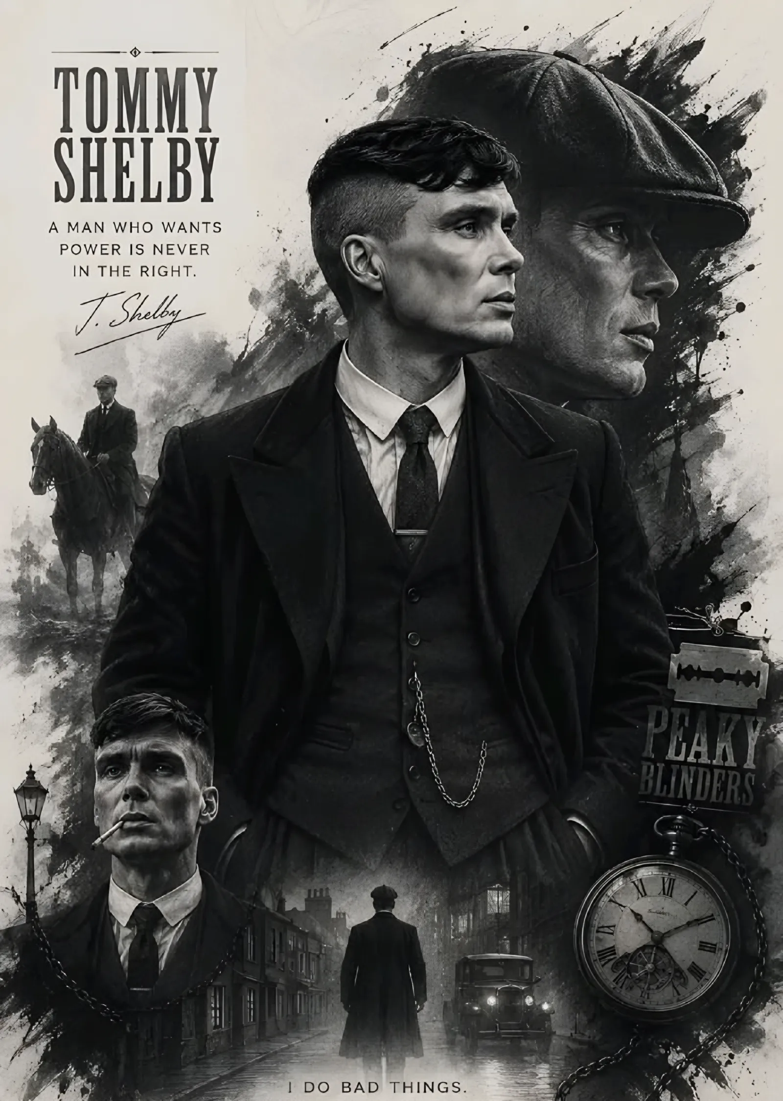 Peaky Blinders: Tommy Shelby Afişi metal tablo