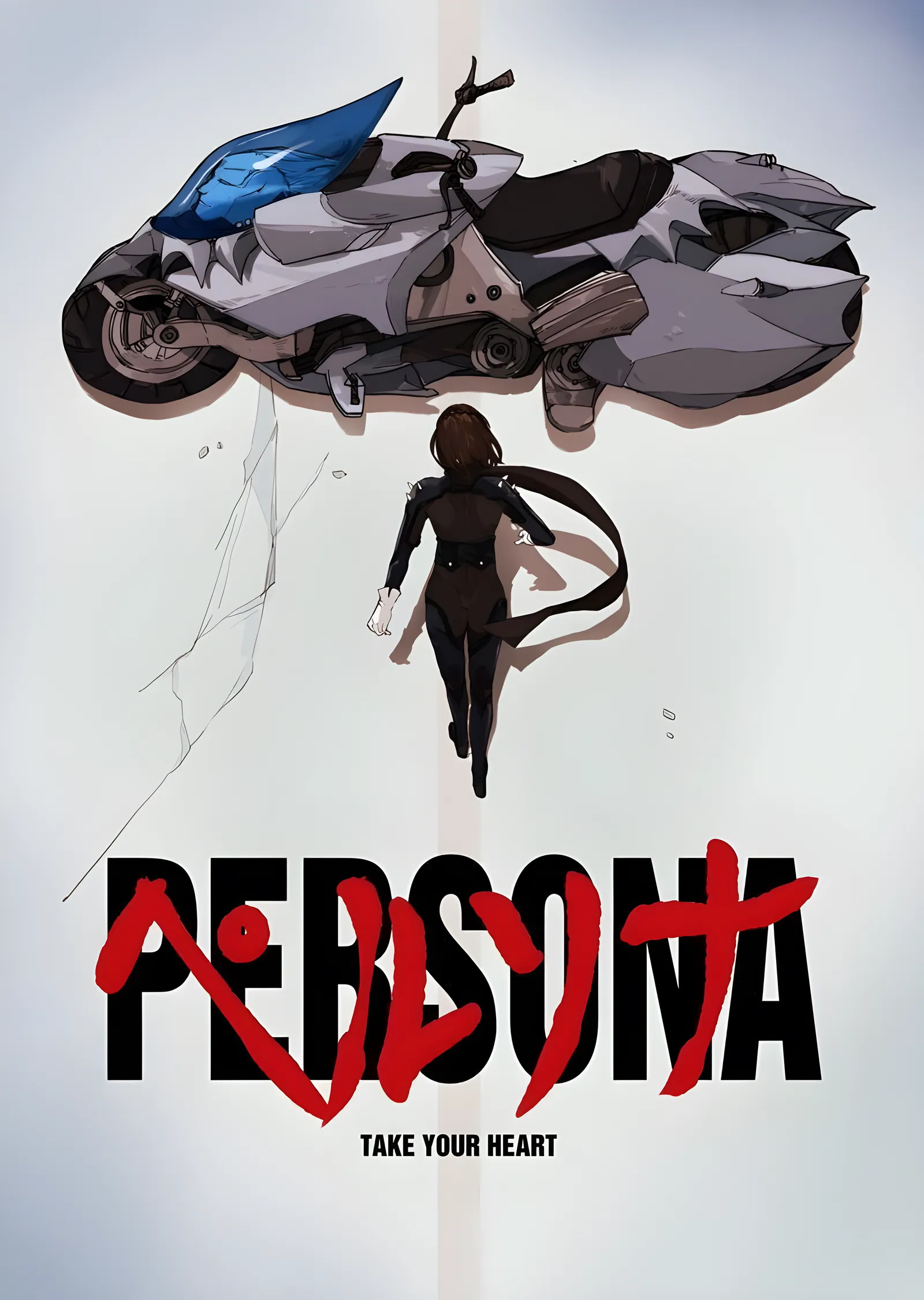 Persona 5 - Motosiklet metal tablo