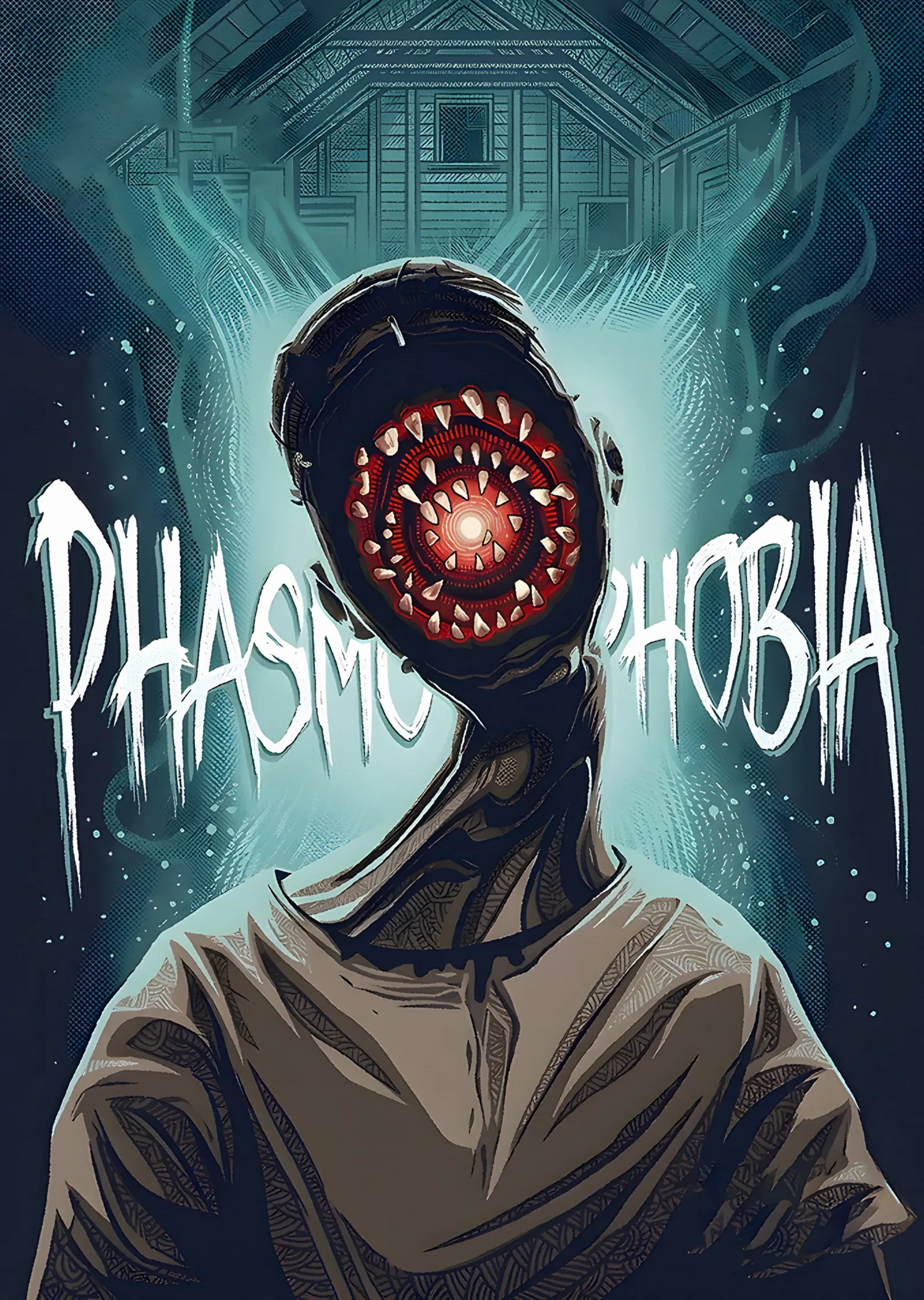Phasmophobia: Dişli Ağızlı Yüzsüz Figür metal tablo