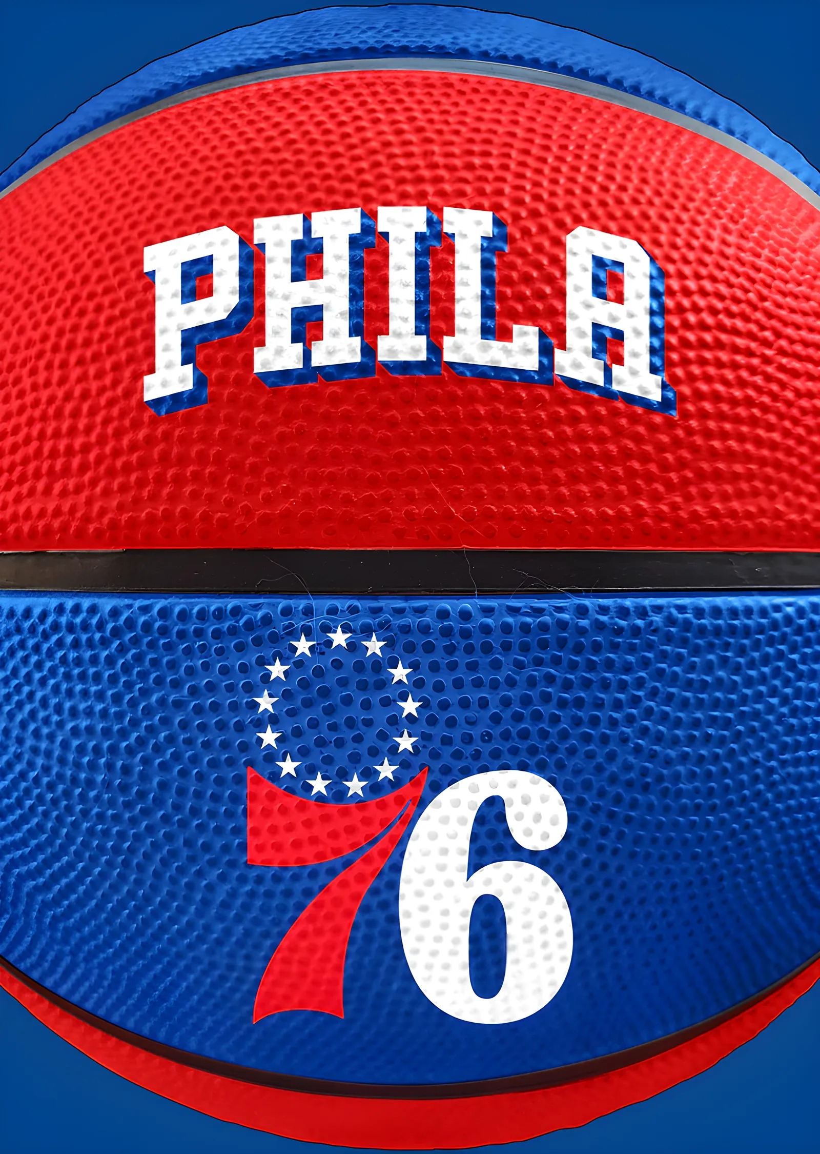 Philadelphia 76ers - Basketbol Topu metal tablo