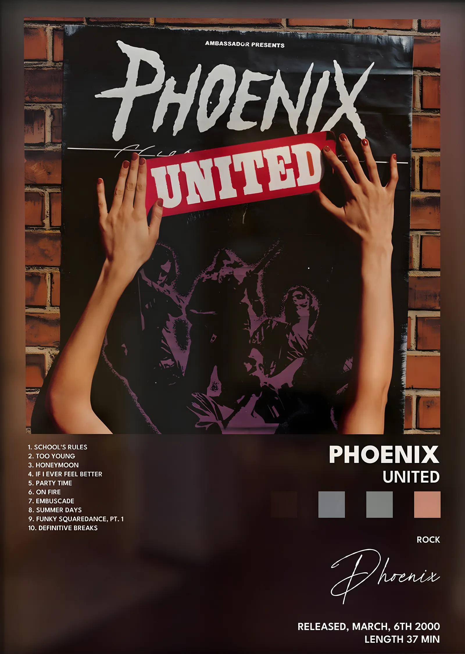 Phoenix: United metal tablo