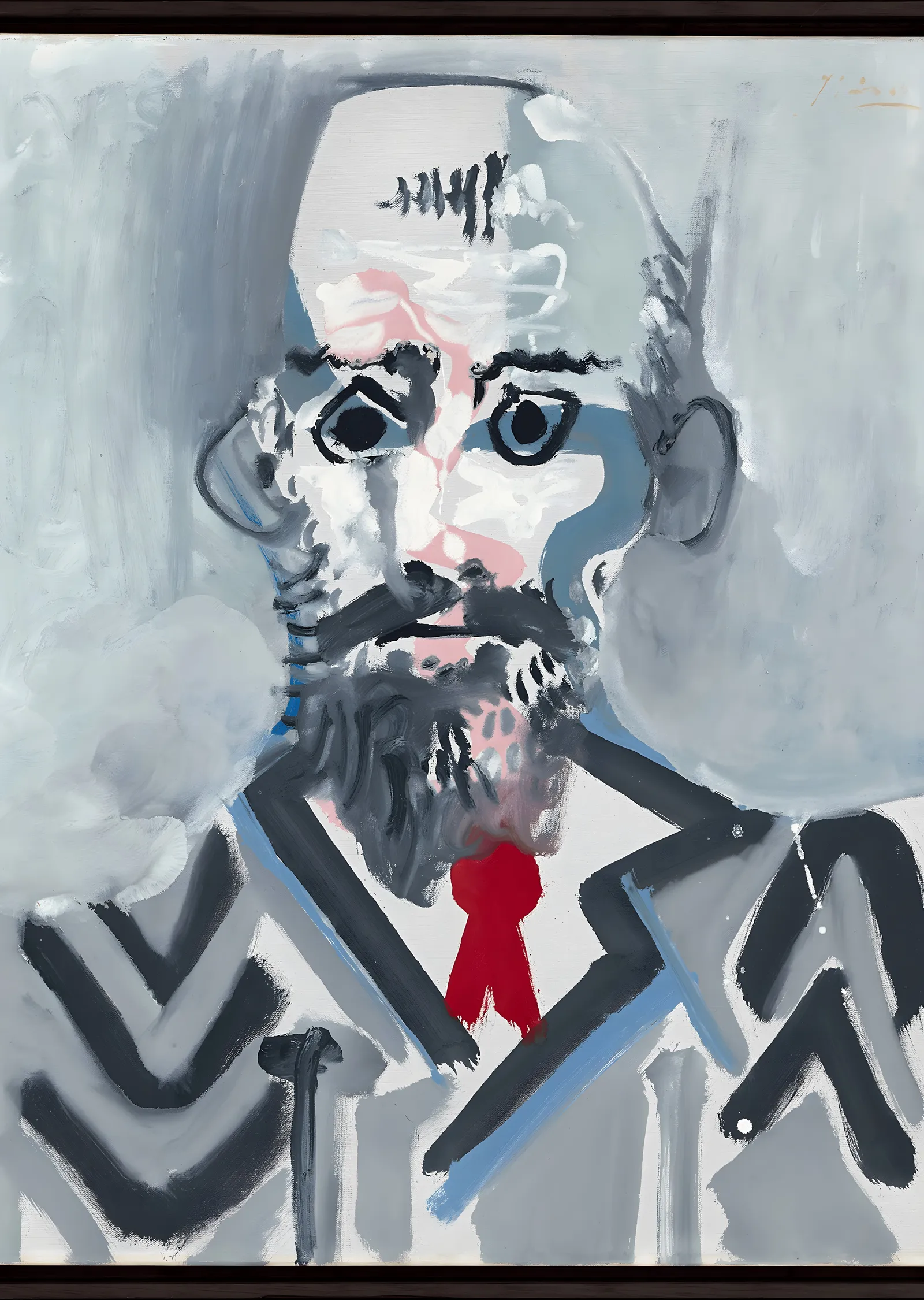 Picasso: Sakallı Adam Portresi metal tablo