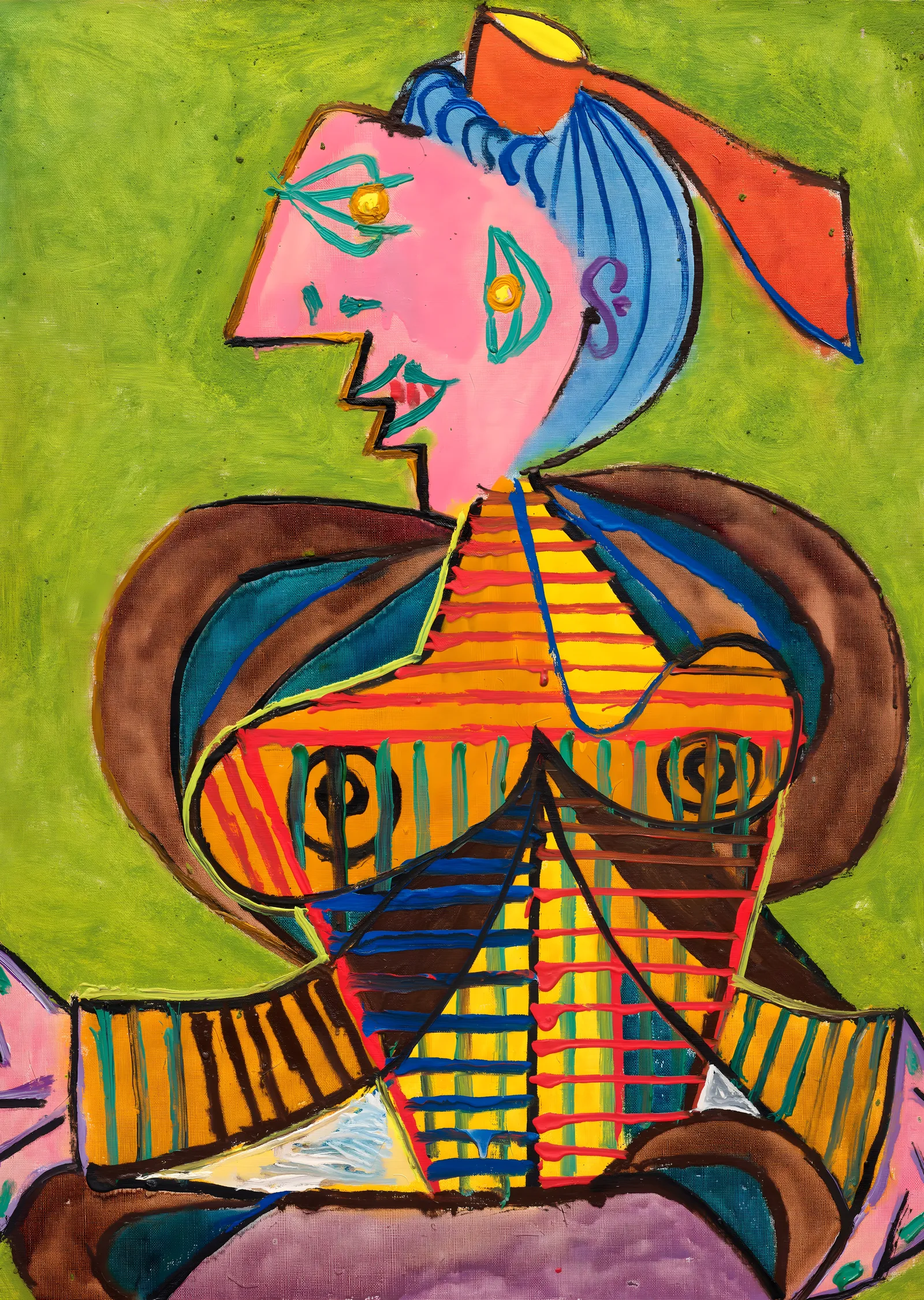 Picasso: Soyut Portre metal tablo