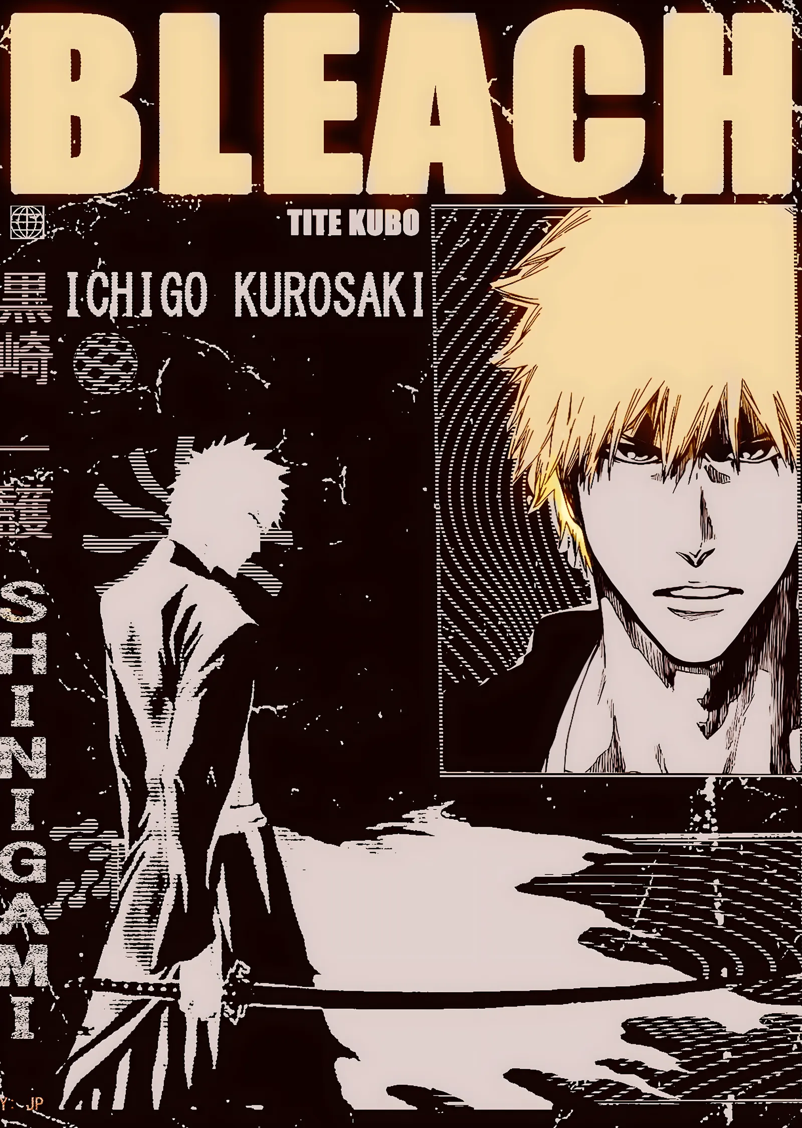Bleach: Ichigo Kurosaki ve Shinigami metal tablo