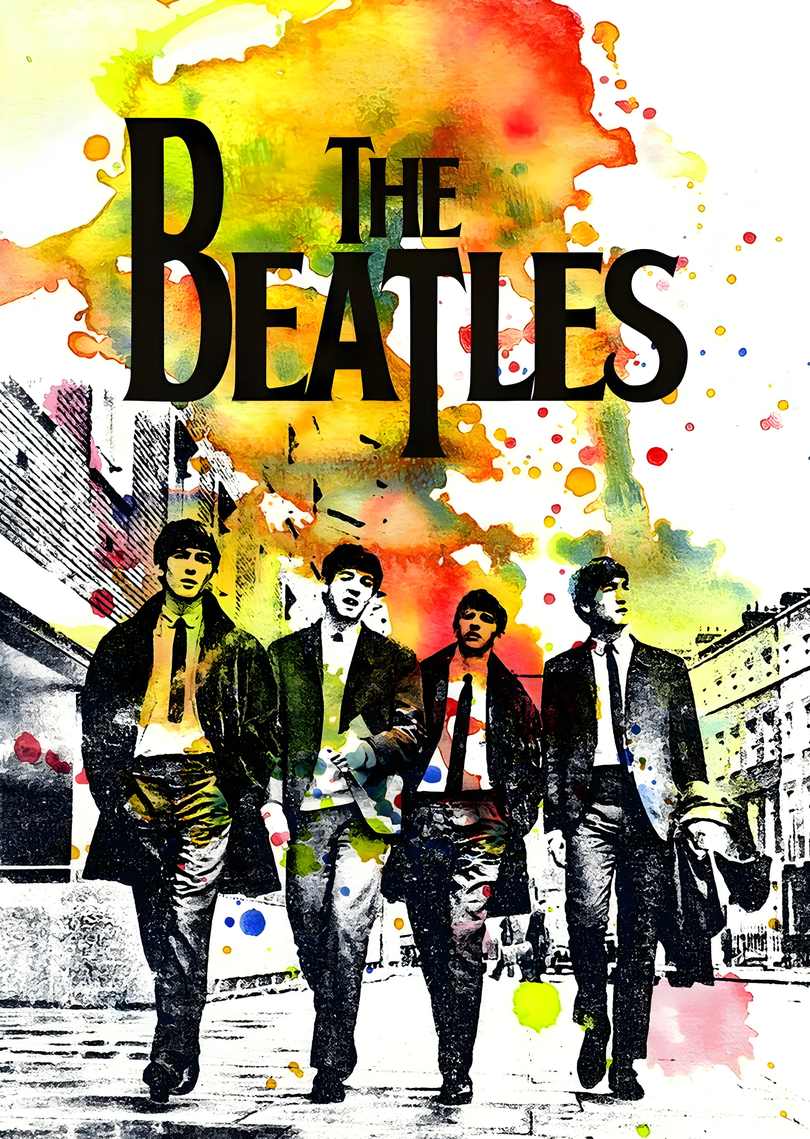 The Beatles: Renkli Geçmiş metal tablo